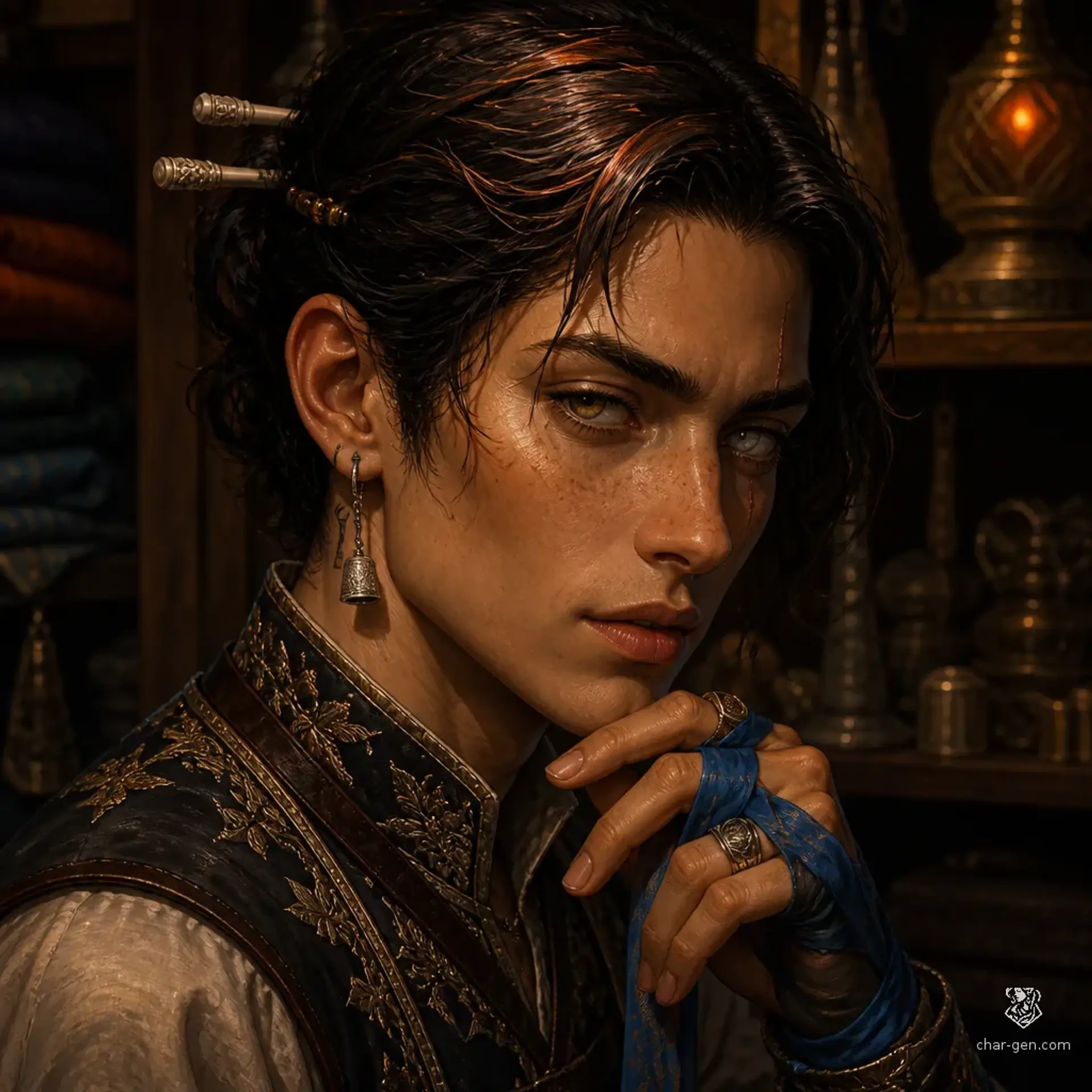 Mirel Voss - AI-generated fantasy NPC