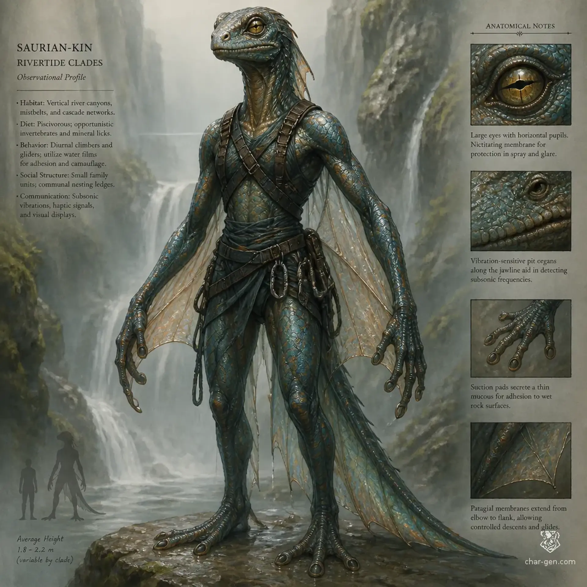 Cataract Skimmer - AI-generated fantasy Species