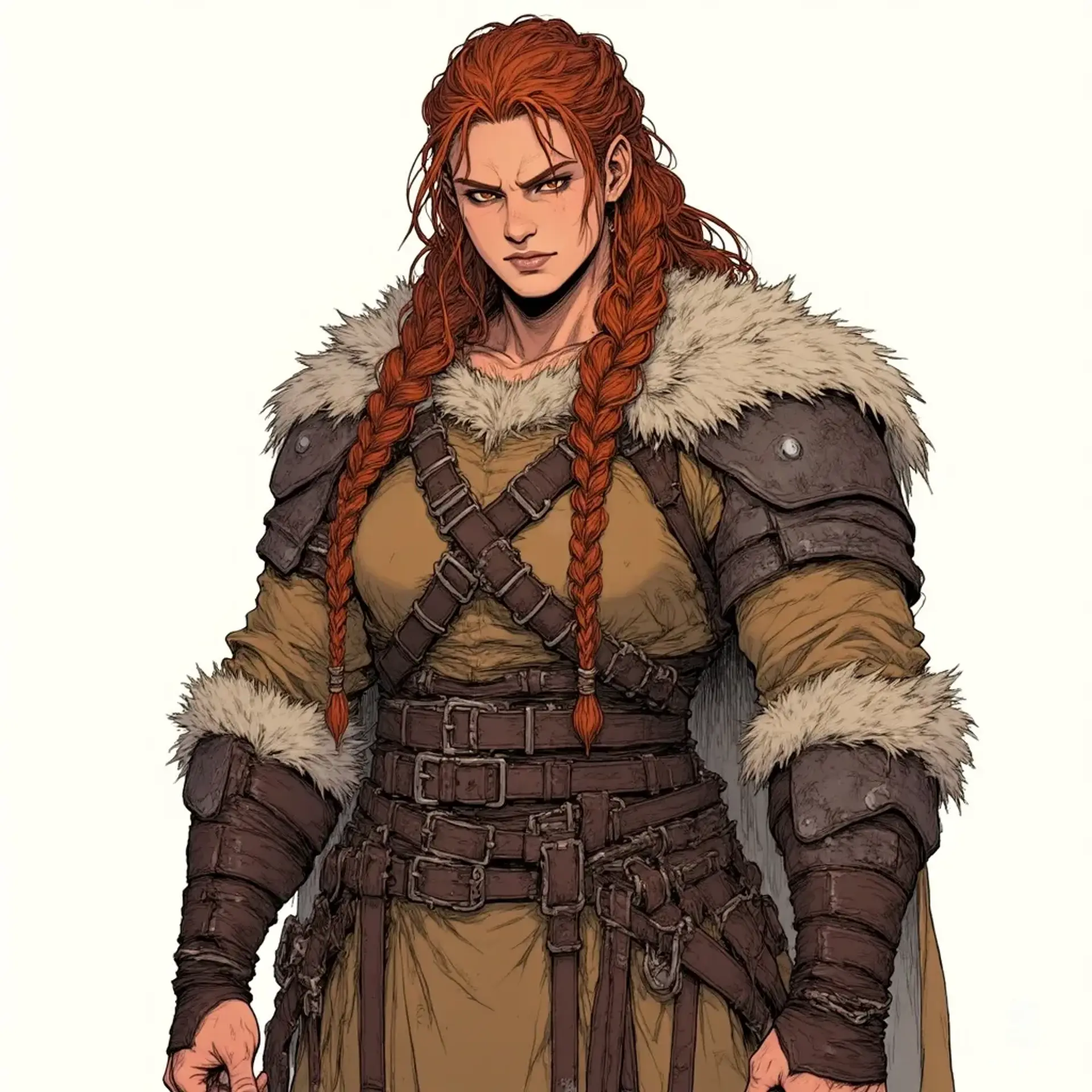 Bryndra Ironbark - AI-generated fantasy NPC