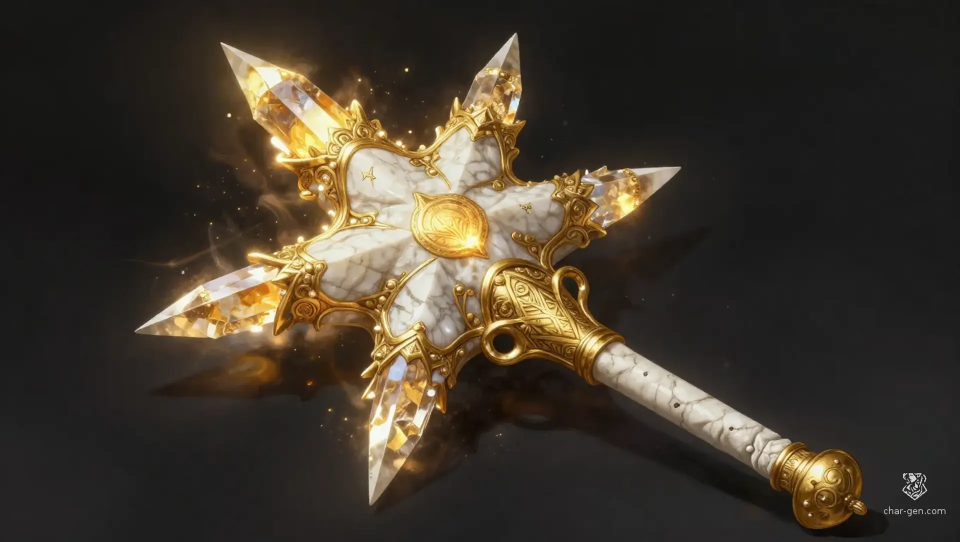 Morningstar of the Gilded Martyr - AI-generated fantasy Magic Item