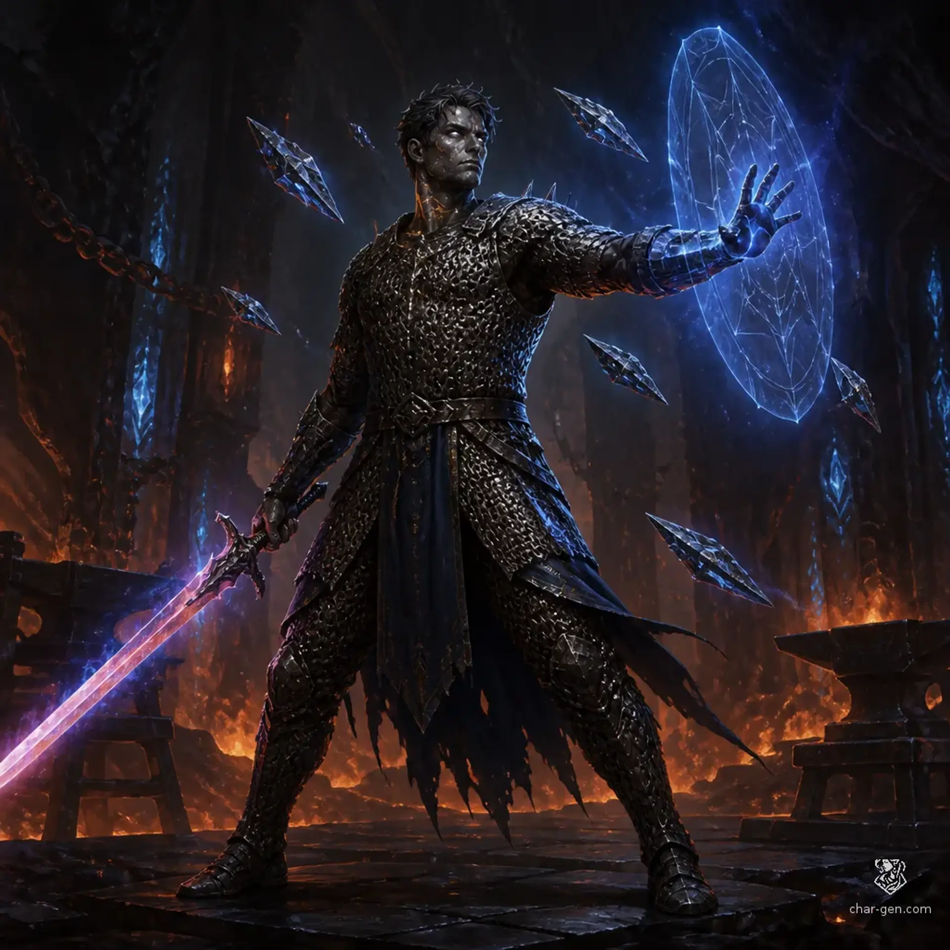 Ferrum Vane - AI-generated fantasy Character