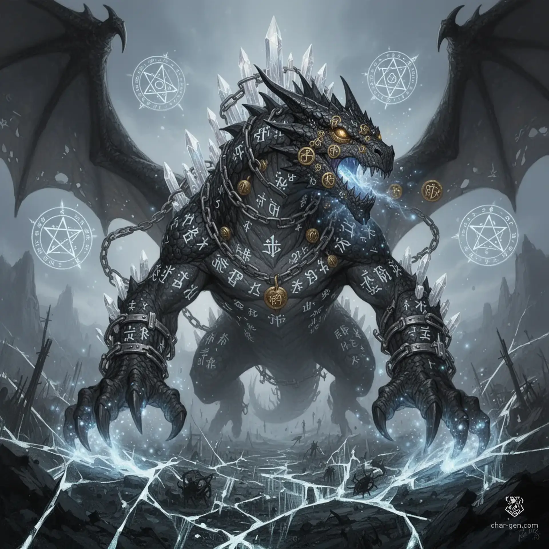 Vhelrazi, Third Bound of Arkaraz - AI-generated fantasy Monster