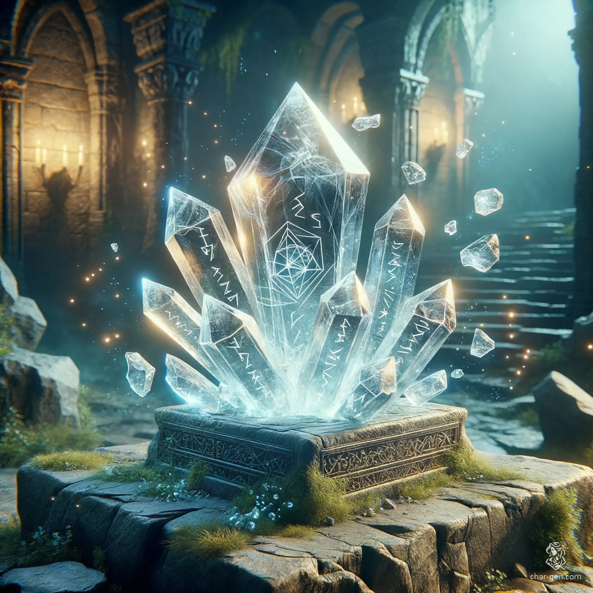 Waystone Shards are enchanted, rune-etched crystals that guide you to their sibling shard's bearer. Hold and focus on the crystal to learn the other's direction or teleport within thirty feet if over ten miles away. Usable once daily, they become non-magical if all shards are destroyed.