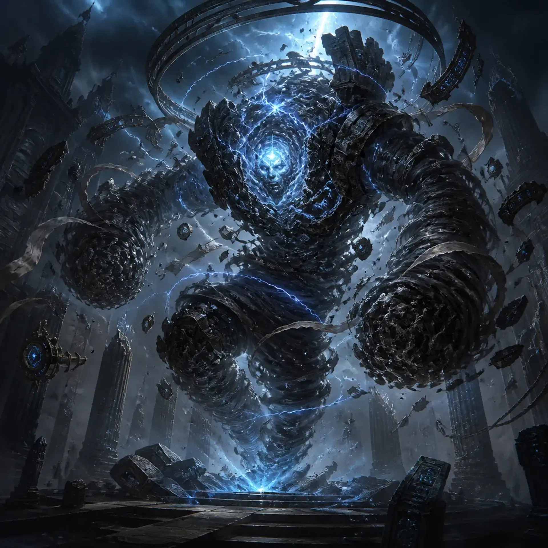 Corrupted Vortex Elemental - AI-generated fantasy Monster