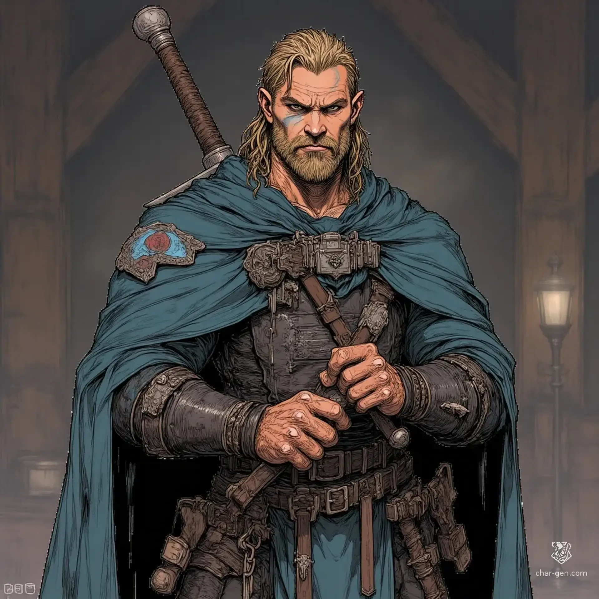 Tharen Vossal - AI-generated fantasy NPC
