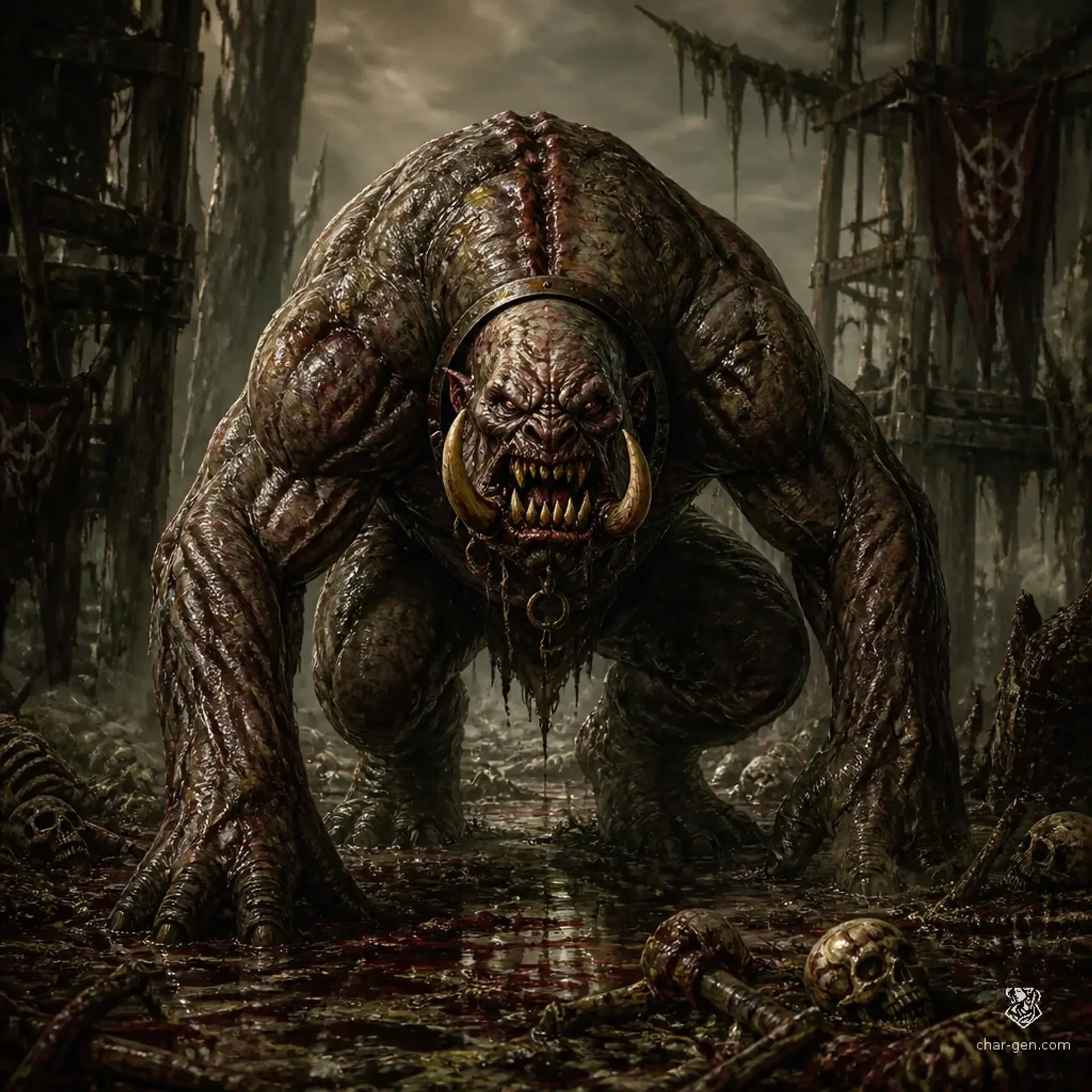 Throatfall Mauler - AI-generated fantasy Monster