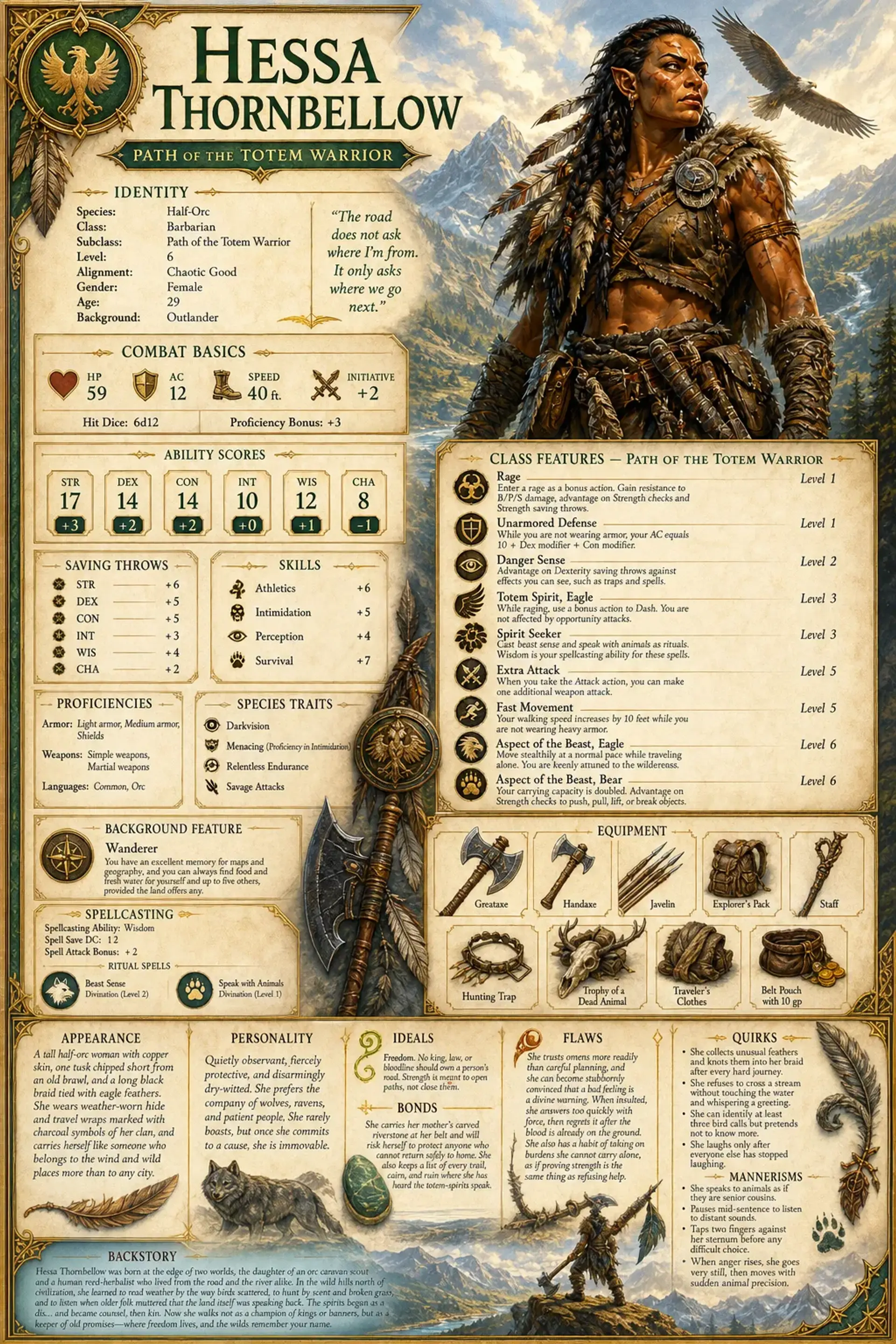 Character Sheet