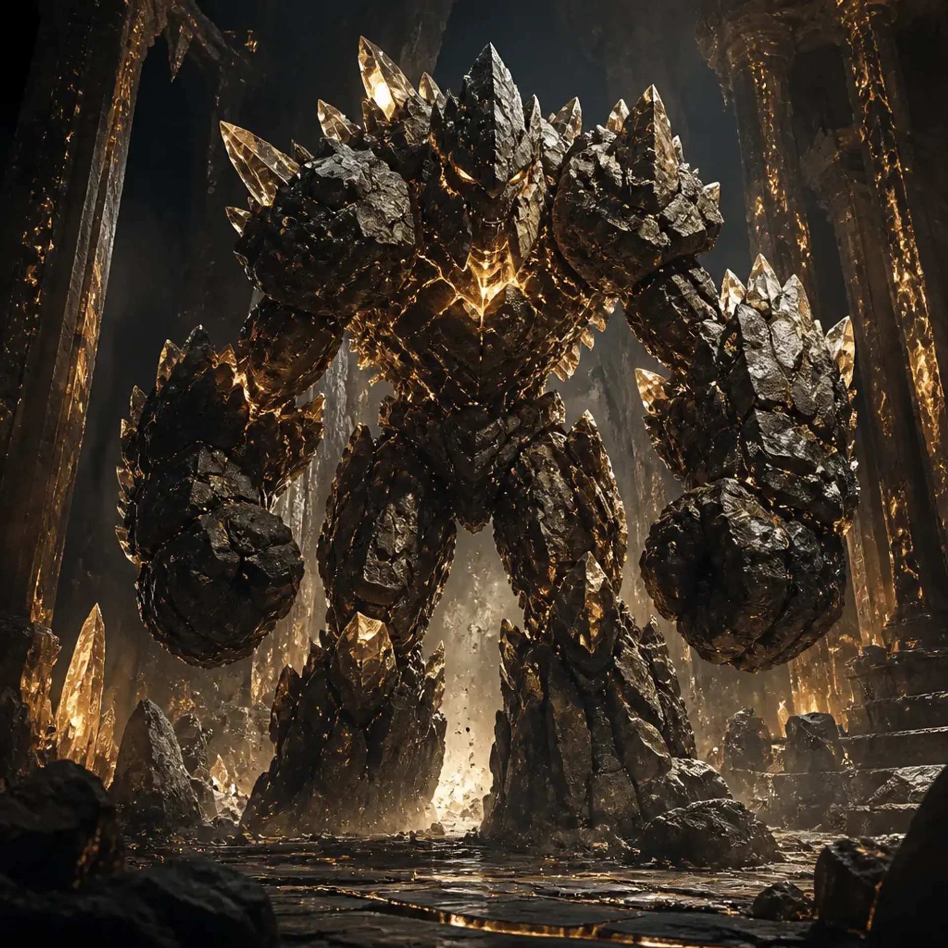 Earth Elemental - AI-generated fantasy Monster