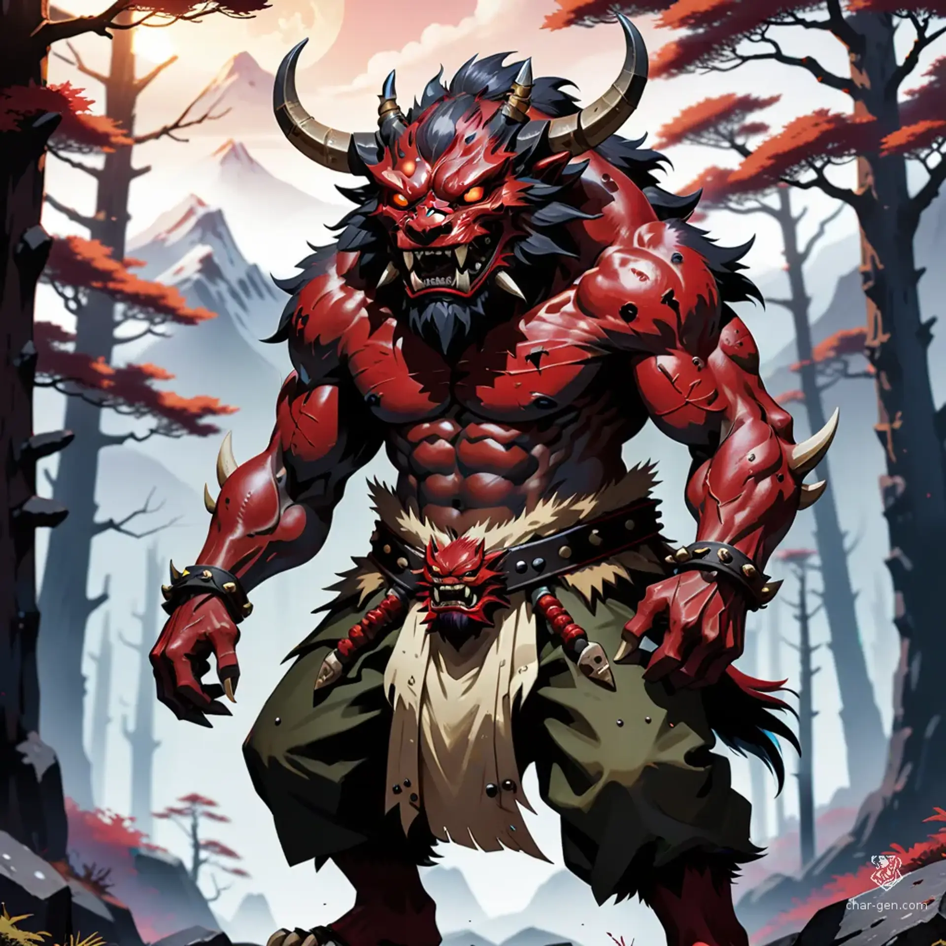 Mountain Oni - AI-generated fantasy Monster