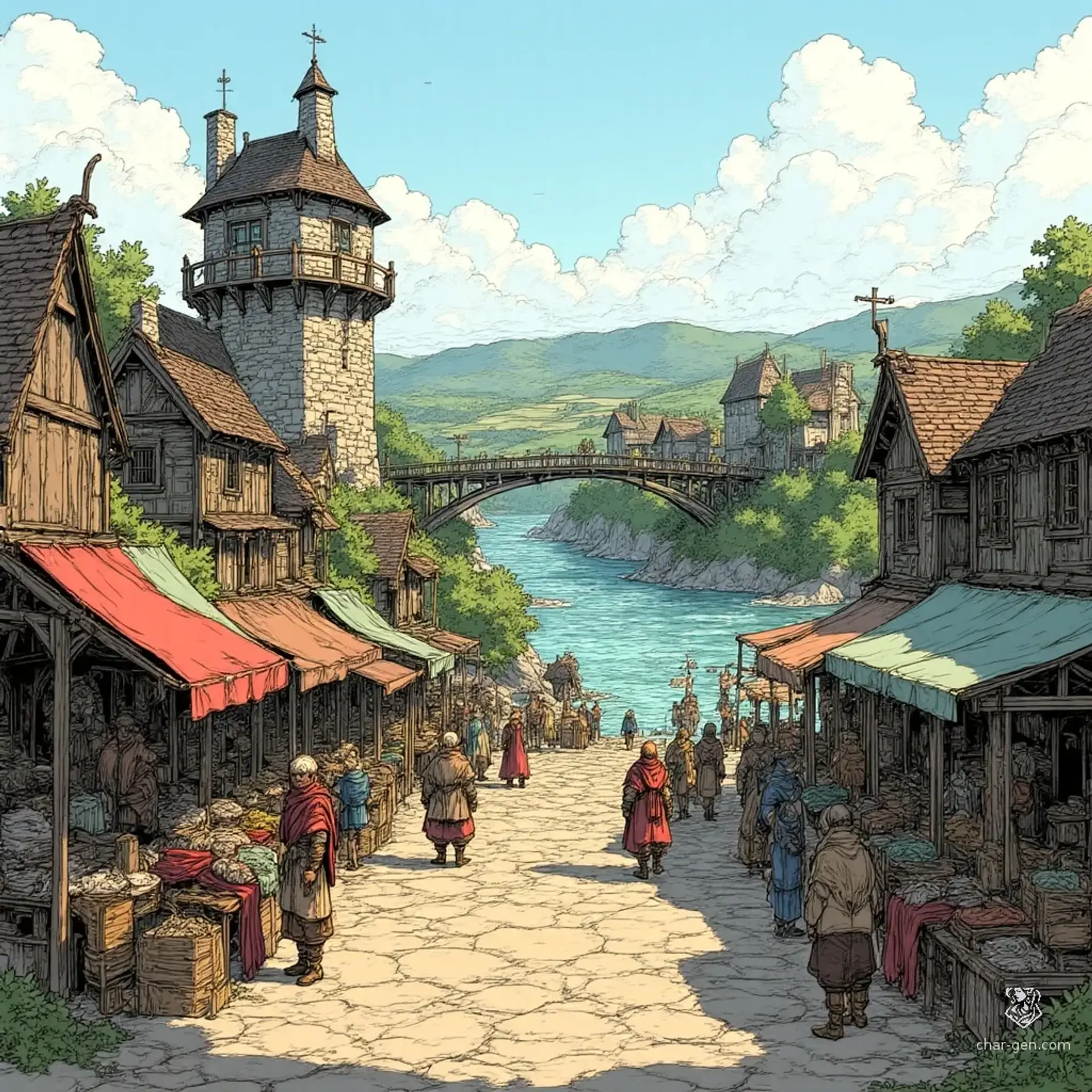 Wrenford - AI-generated fantasy Settlement