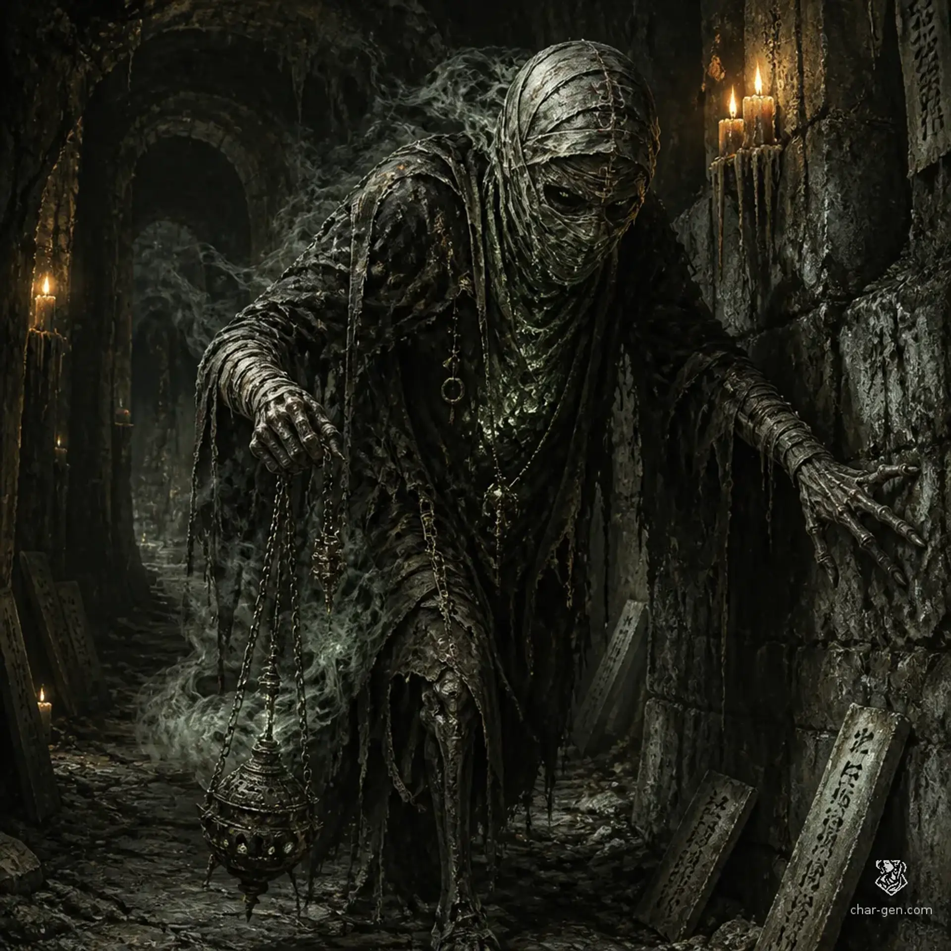 Roving Cult Dead - AI-generated fantasy Monster