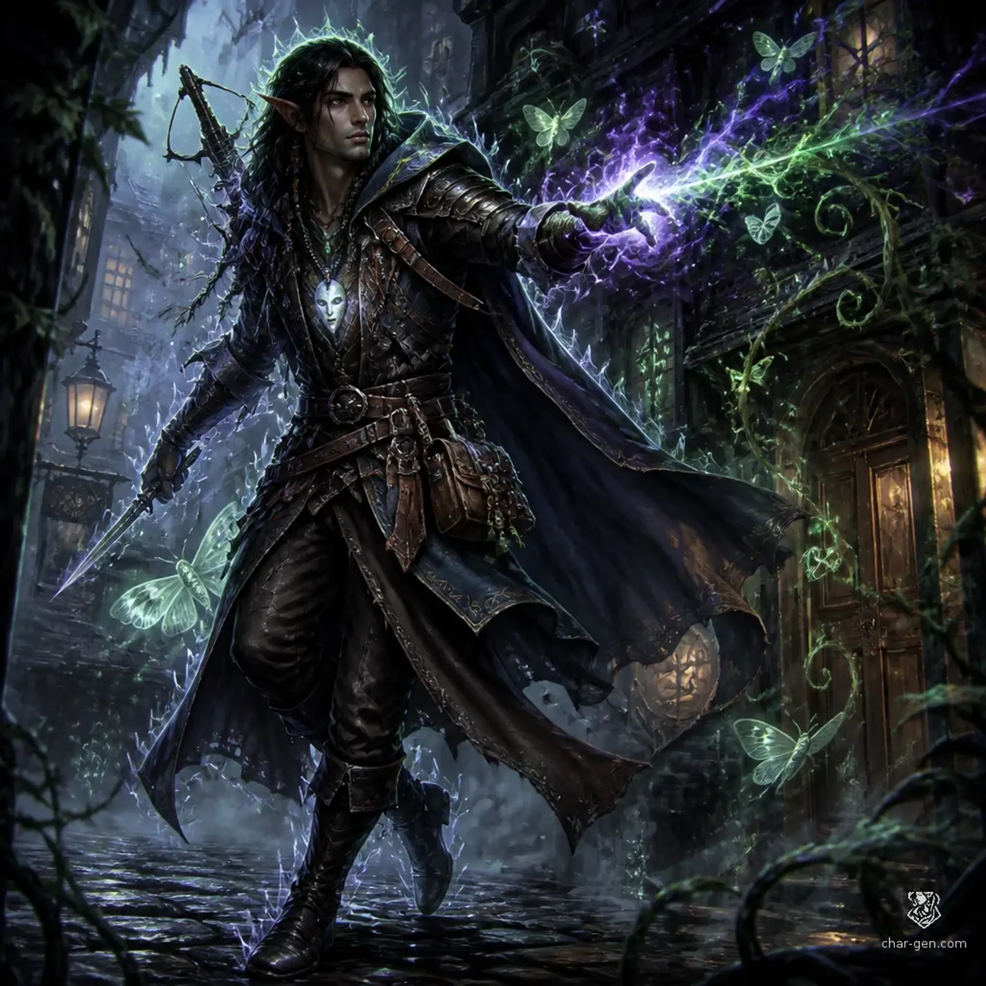 Shesari Meskhi - AI-generated fantasy Character