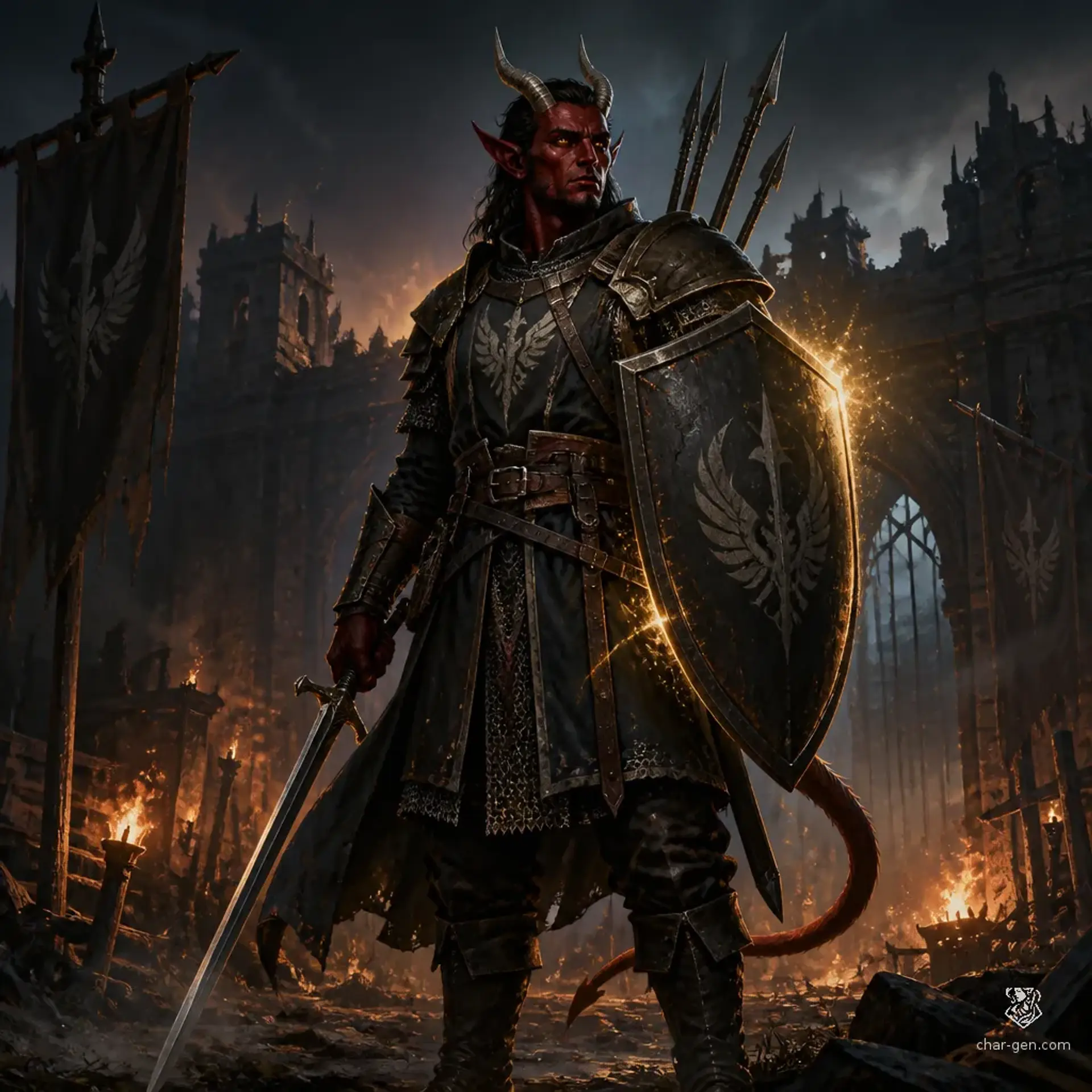 Kael Ashbound - AI-generated fantasy Character