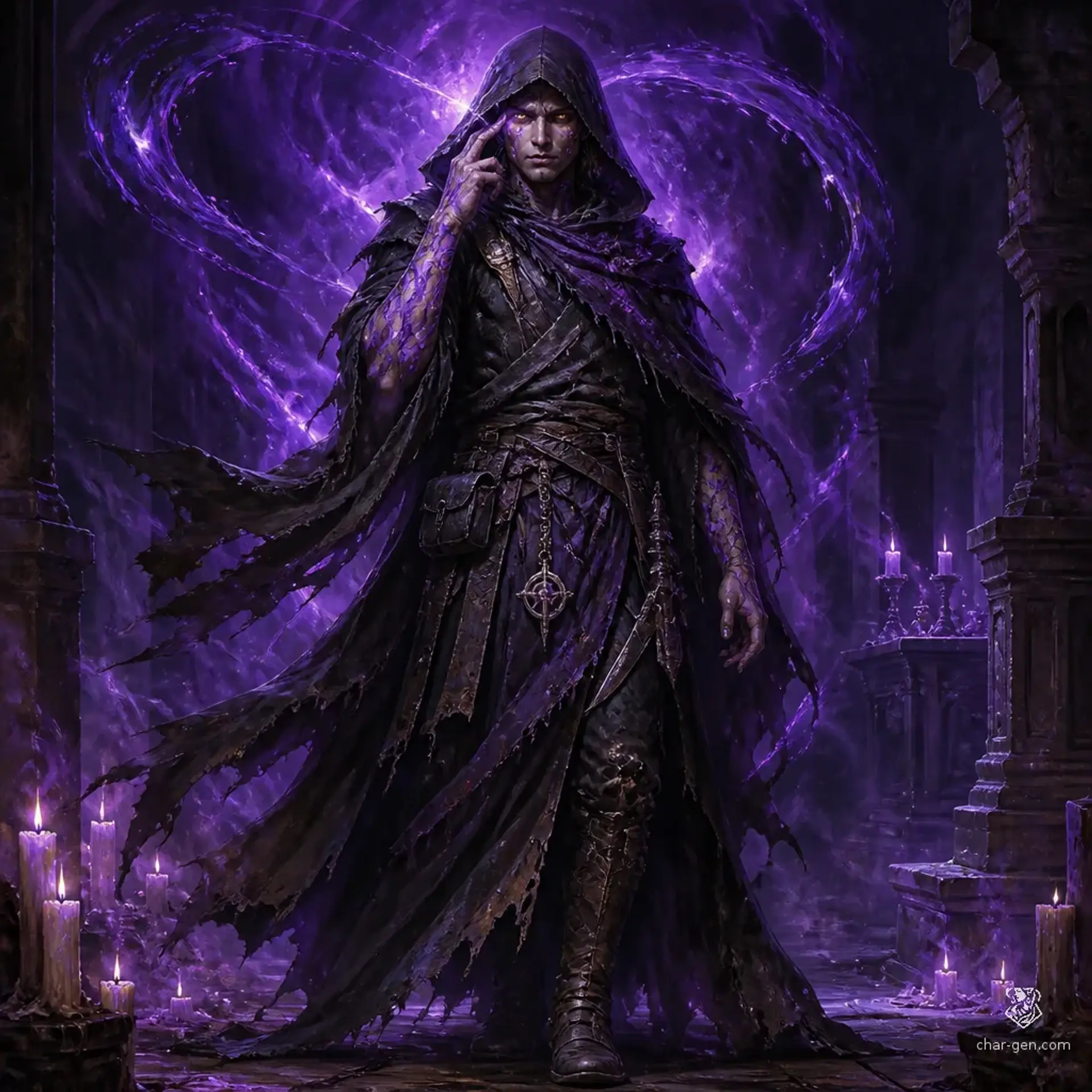 Vhal Serev - AI-generated fantasy Character