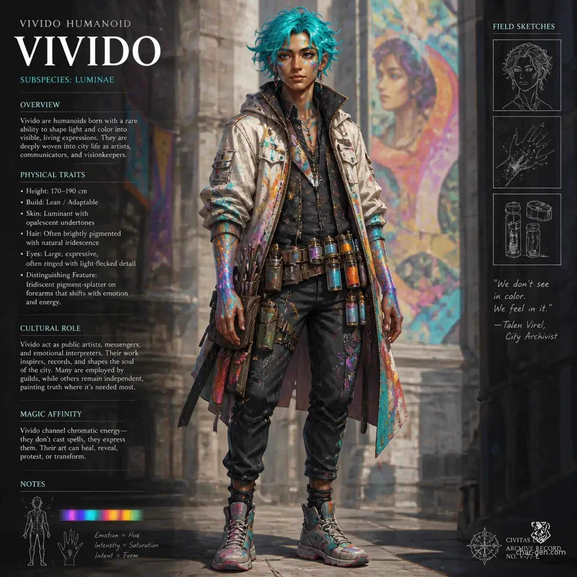 Vivido - AI-generated fantasy Species