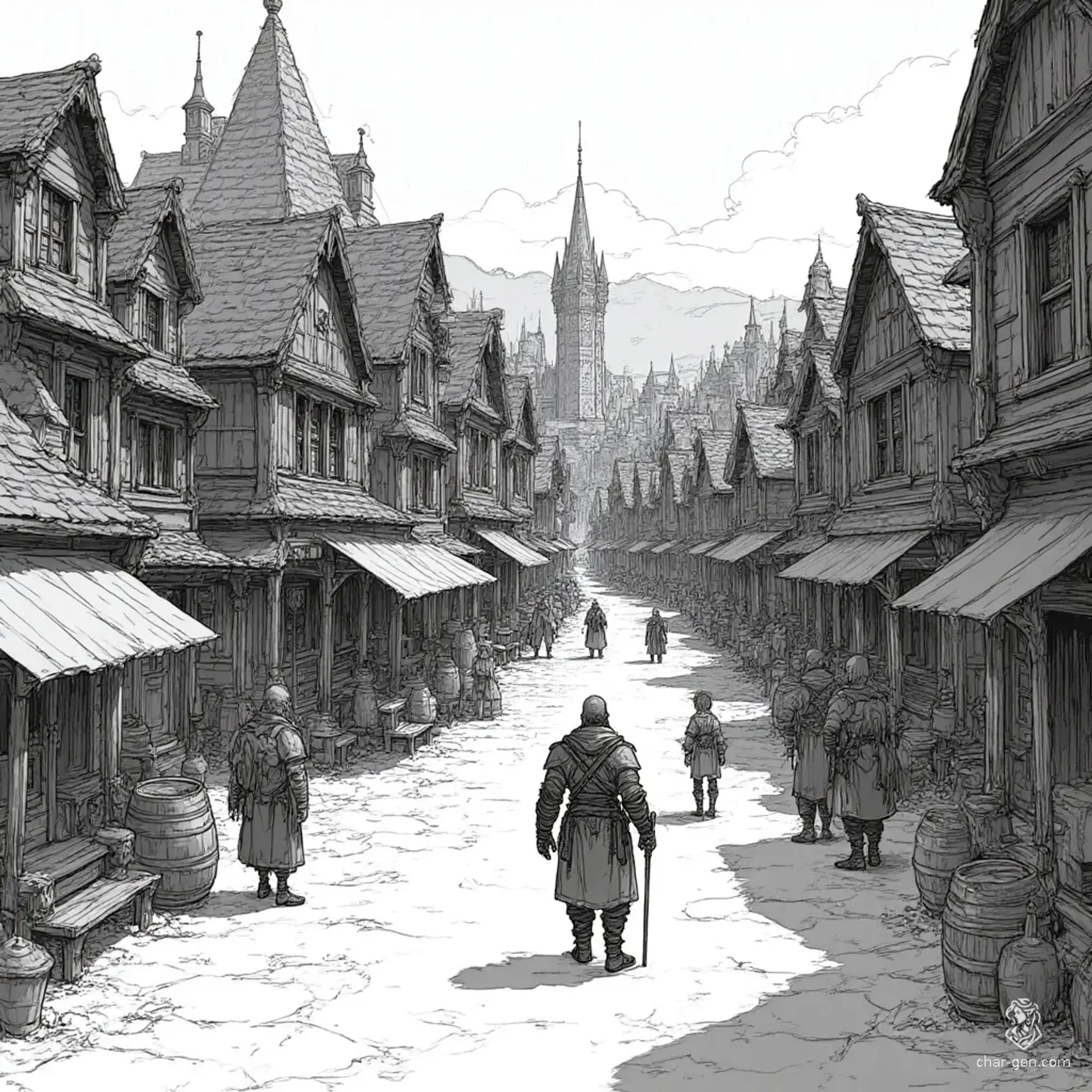 Normaville - AI-generated fantasy Settlement
