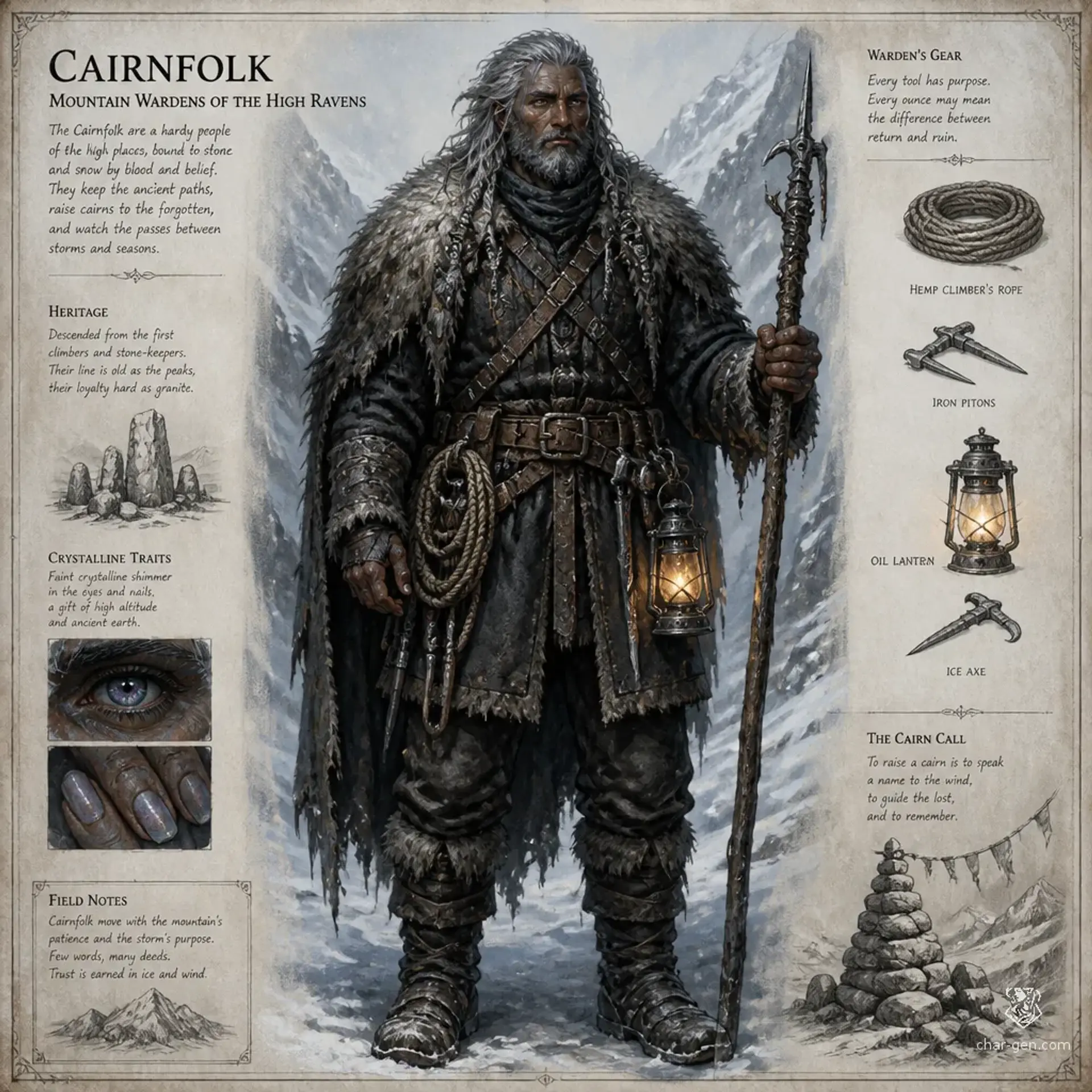 Cairnfolk - AI-generated fantasy Species