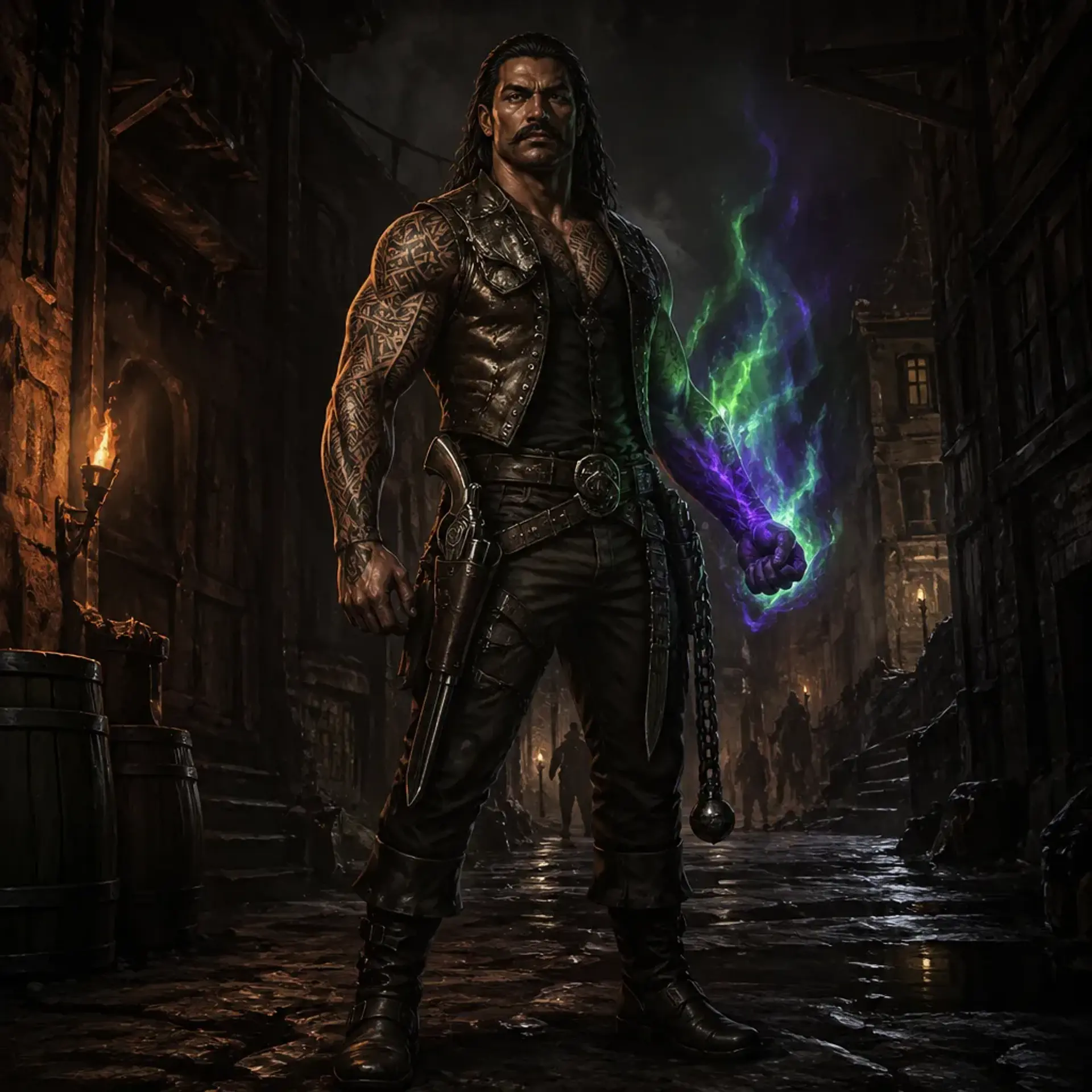 Roman Barrett - AI-generated fantasy Character