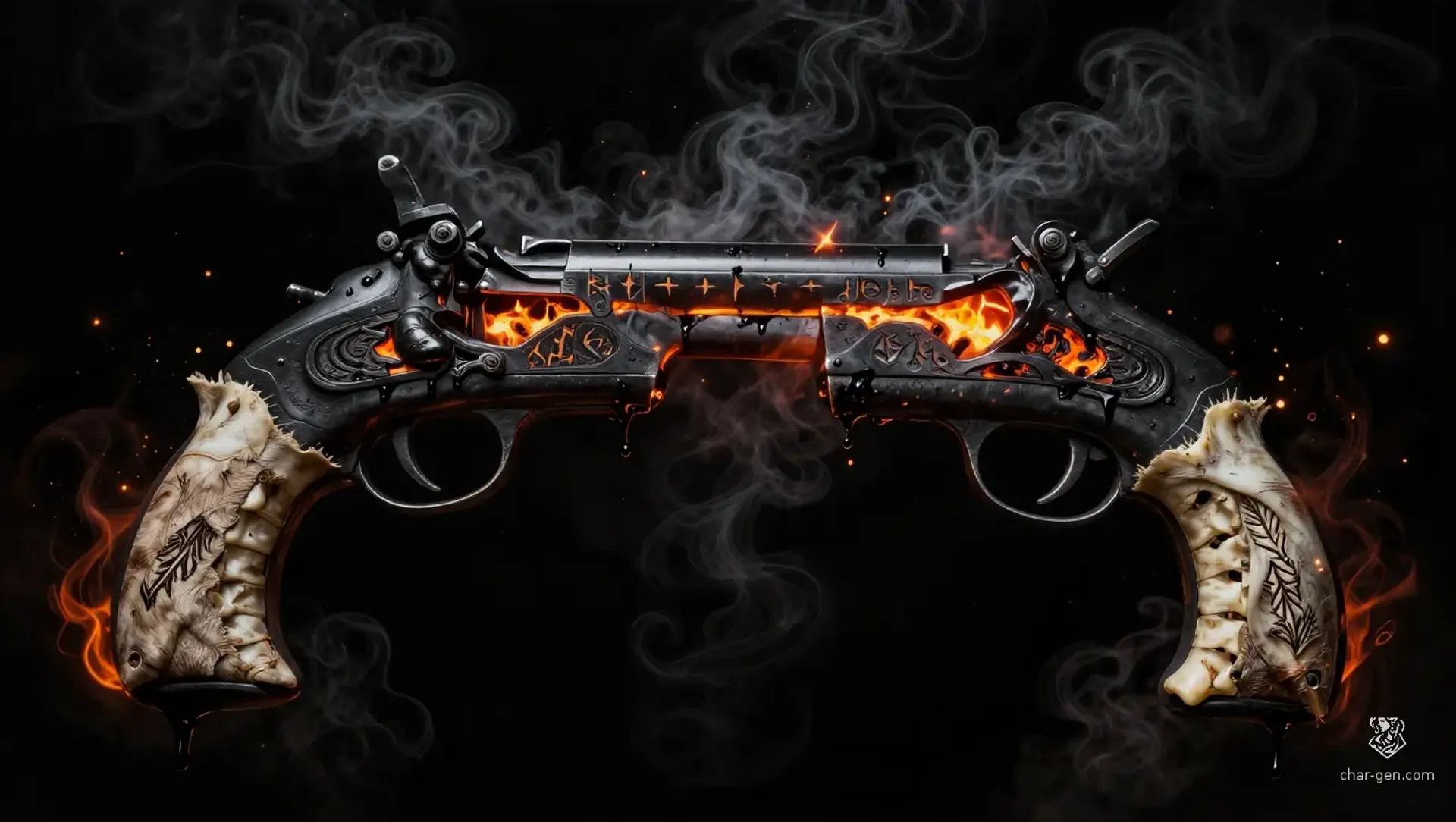 Hellfire Malice and Ruin - AI-generated fantasy Magic Item