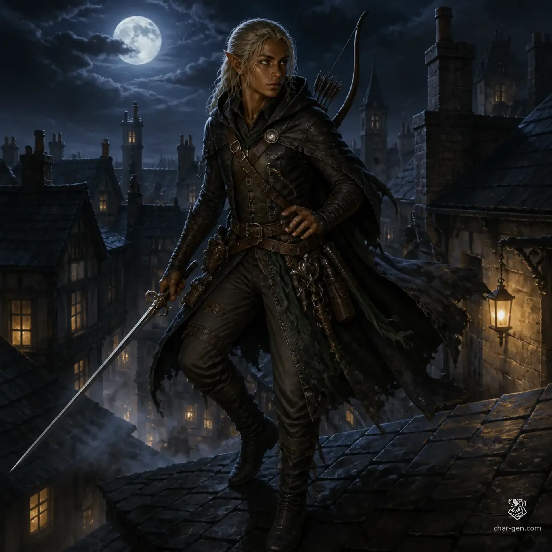Neris Vojtek - AI-generated fantasy Character