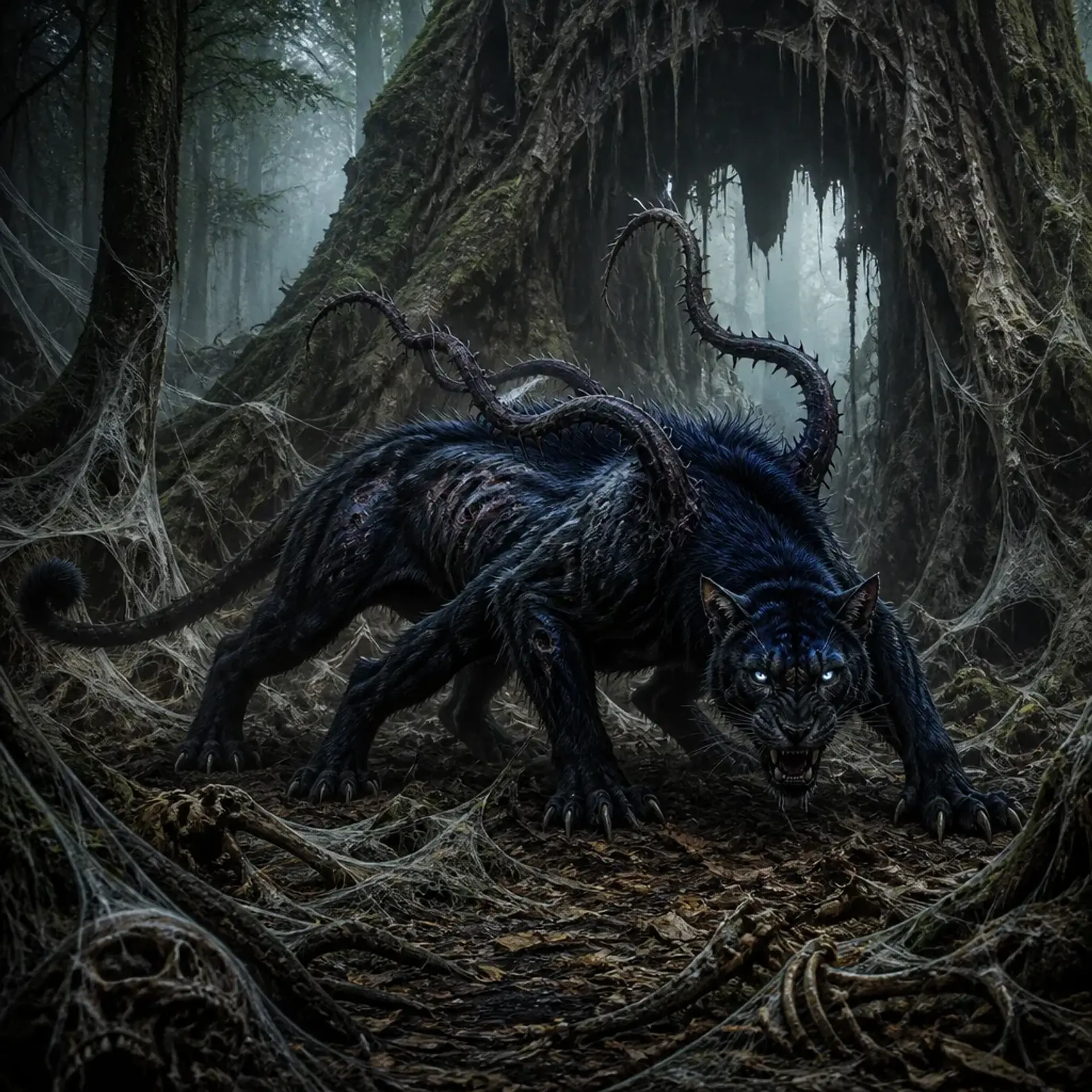 The Hollow-Prowler - AI-generated fantasy Monster