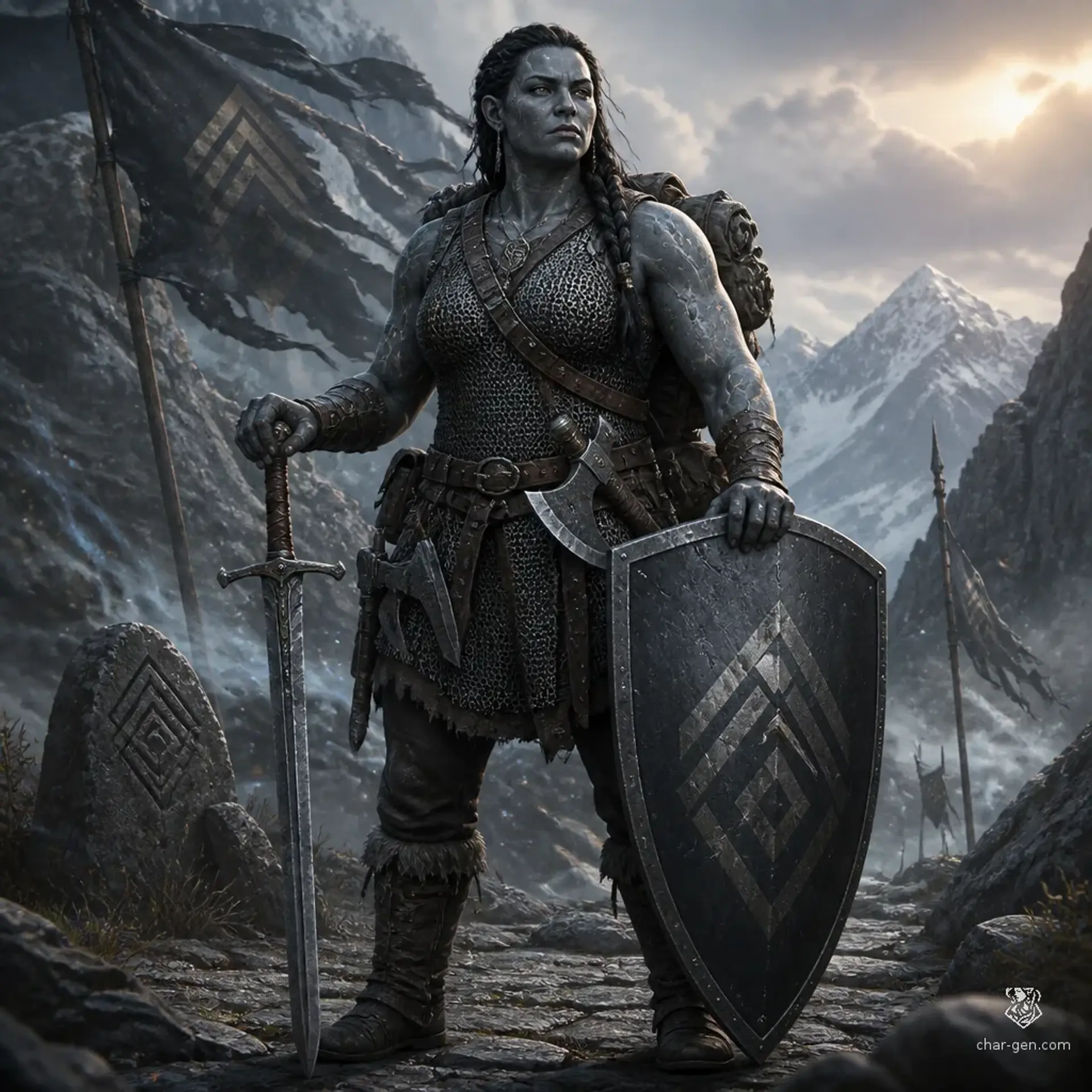 Nolwen Garan - AI-generated fantasy Character
