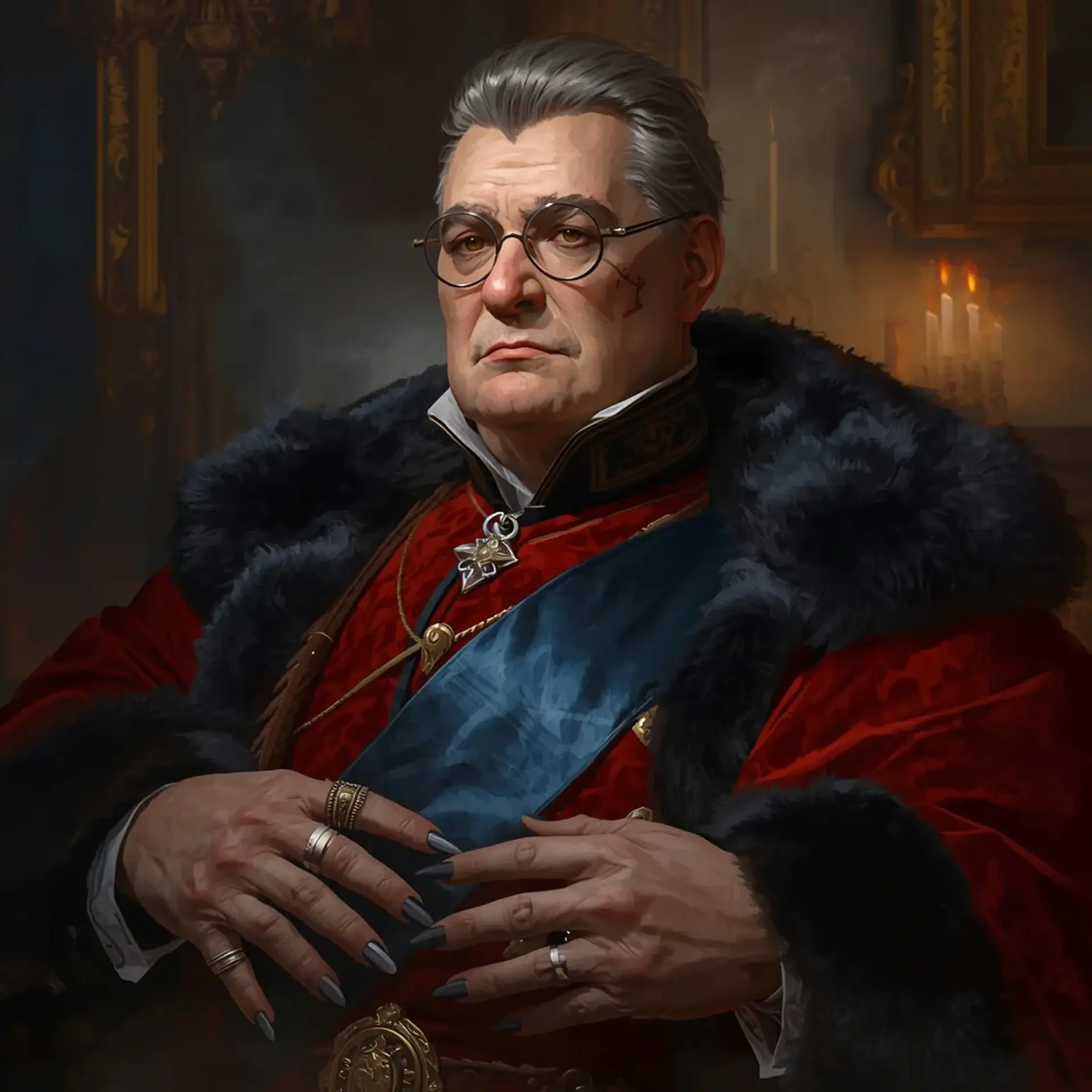 Arch-Bursar Pendergast - AI-generated fantasy NPC