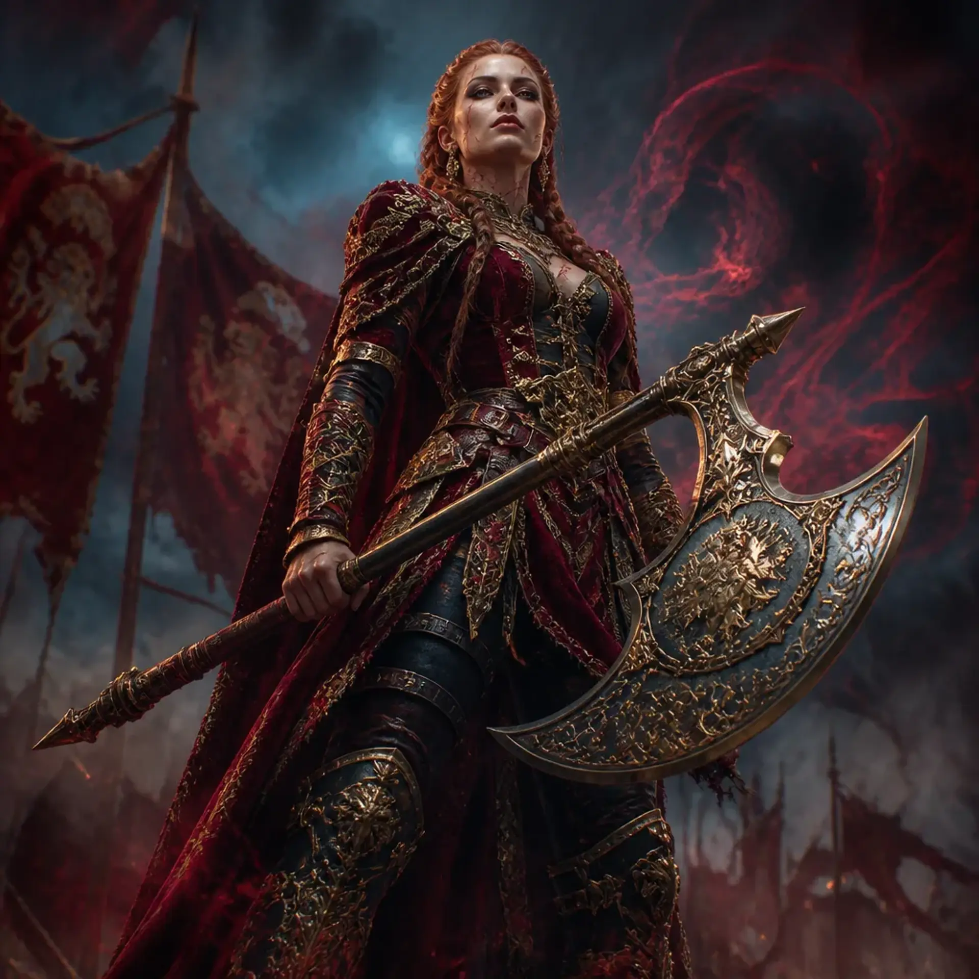 Lady Elara Valerius - AI-generated fantasy Character