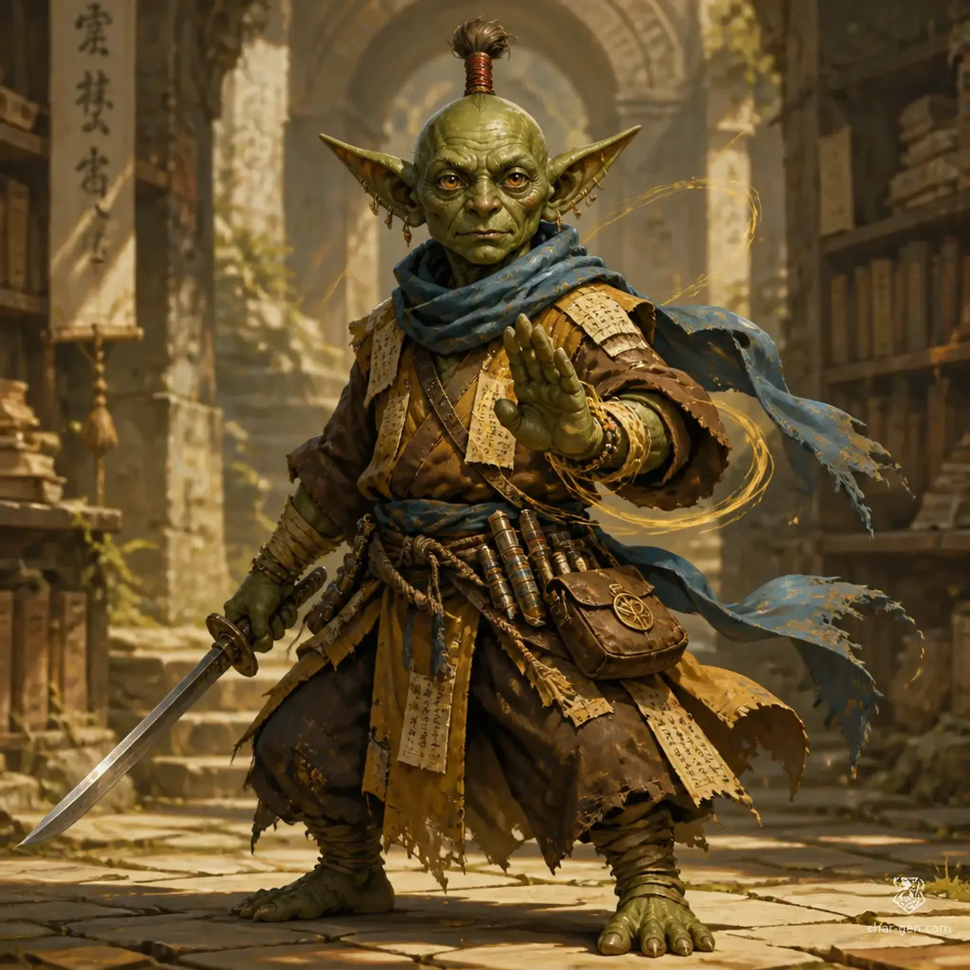 Grovan the calm - AI-generated fantasy Character