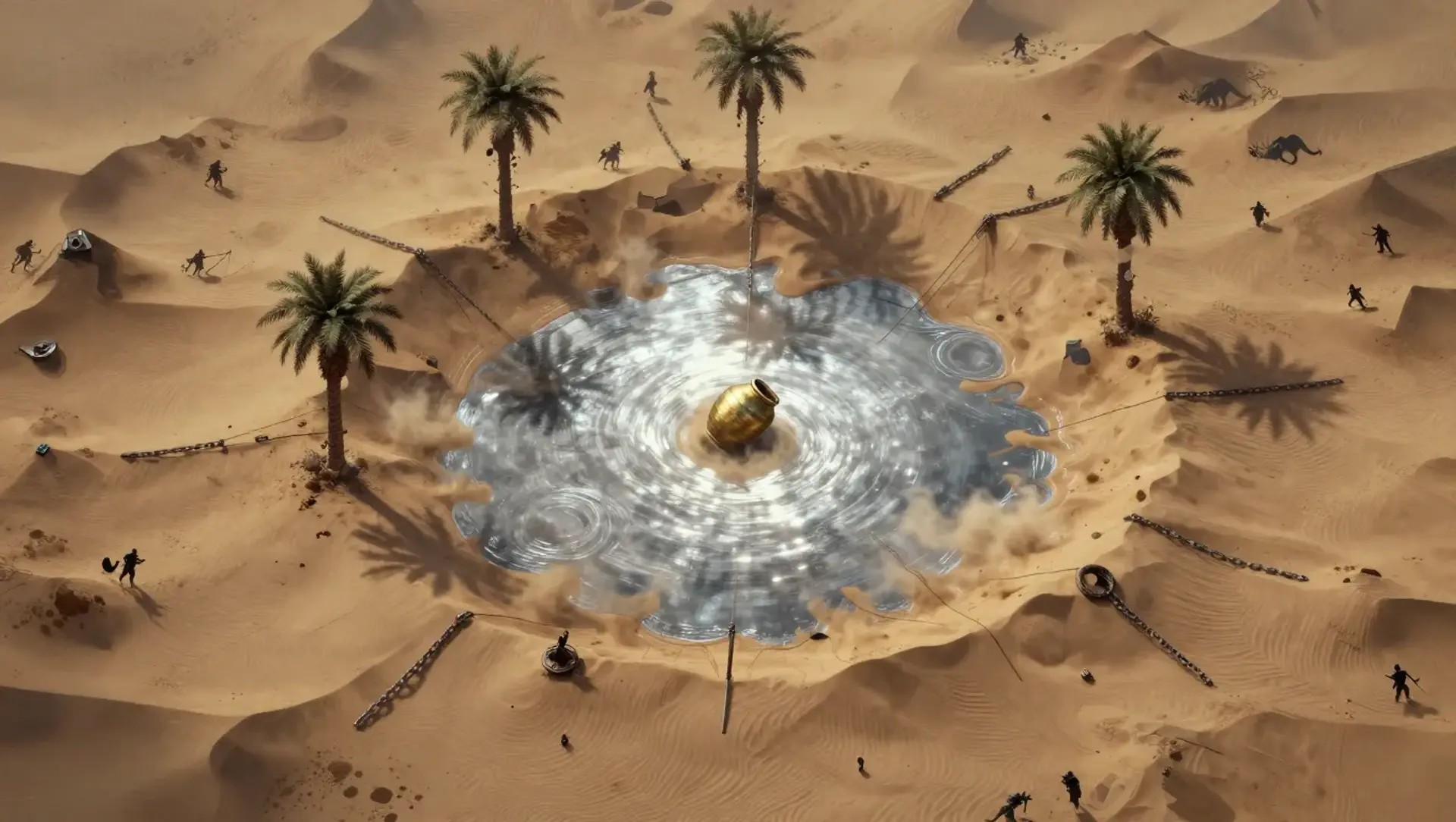 Mirage in the Dunes - AI-generated fantasy Encounter