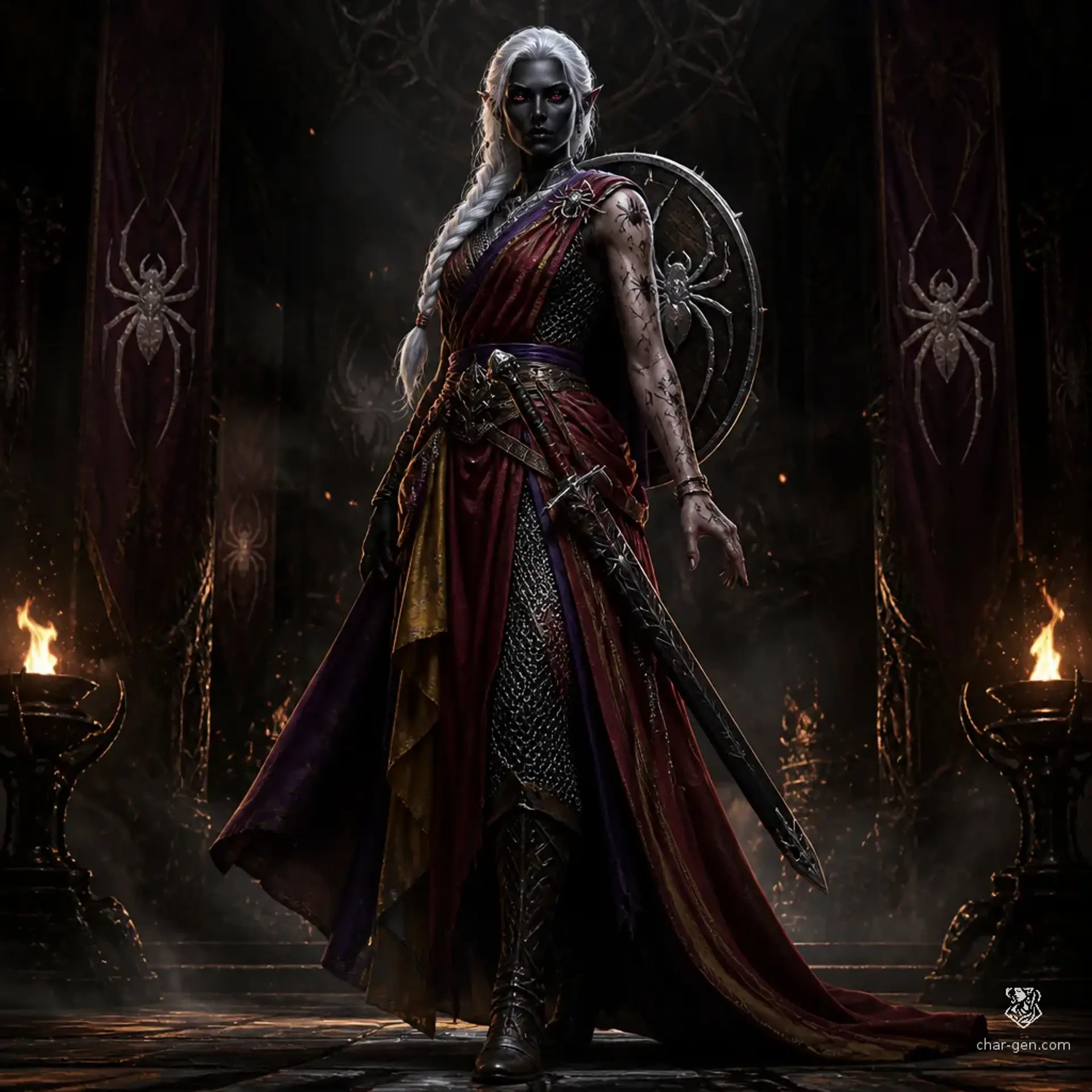 Malice Travra - AI-generated fantasy Character