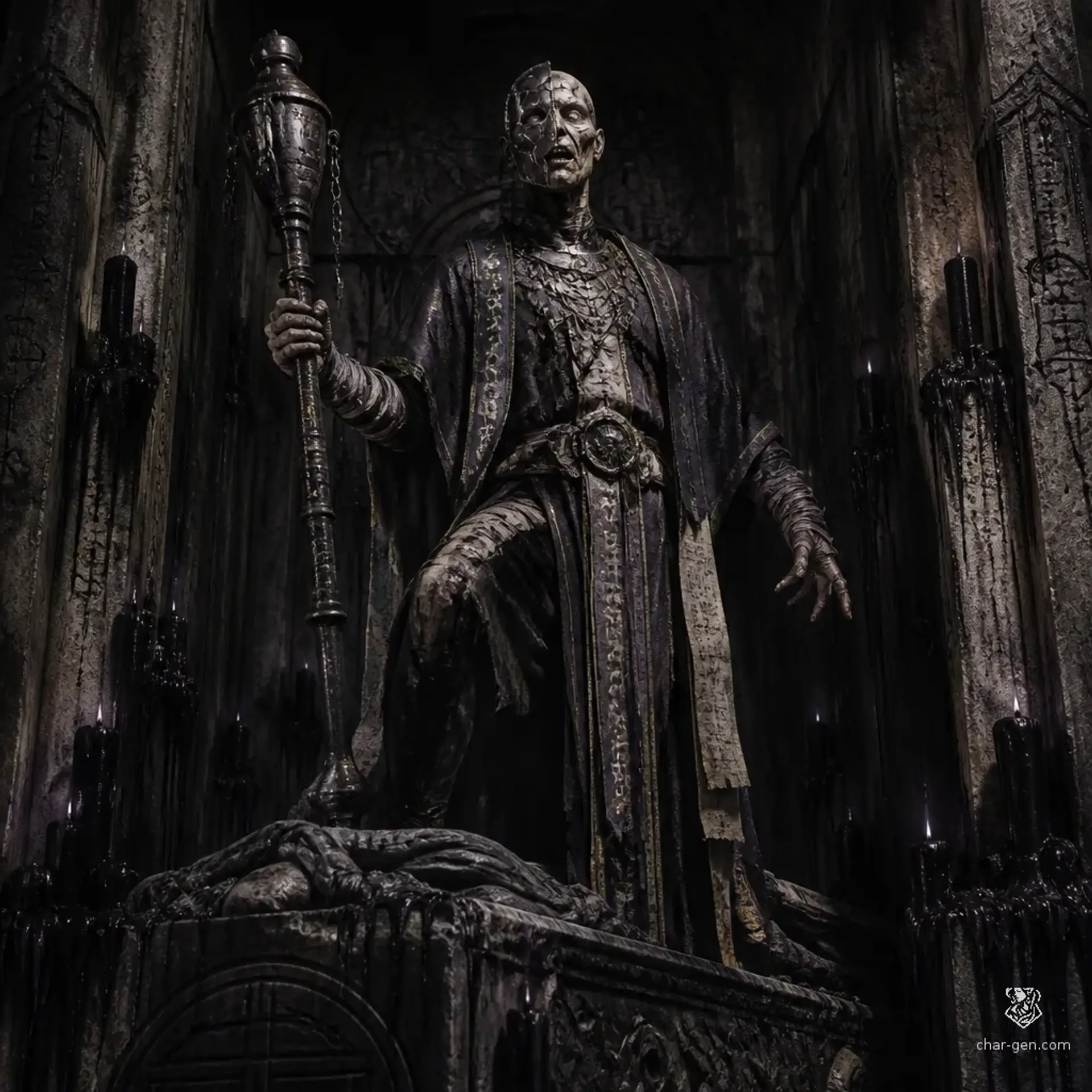 Malrec, Bound High Priest - AI-generated fantasy Monster