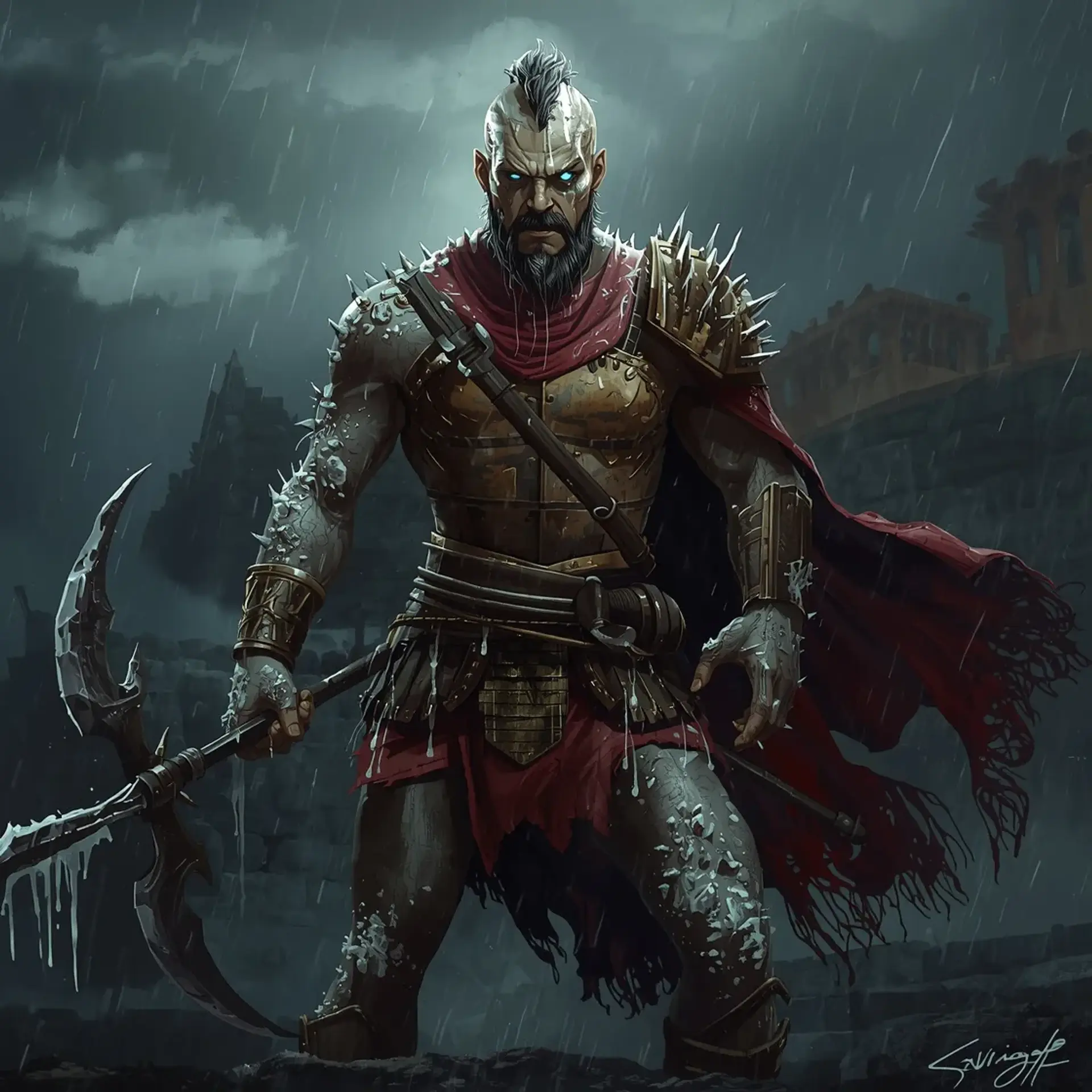 Kallias the Salt-Scourge - AI-generated fantasy Monster