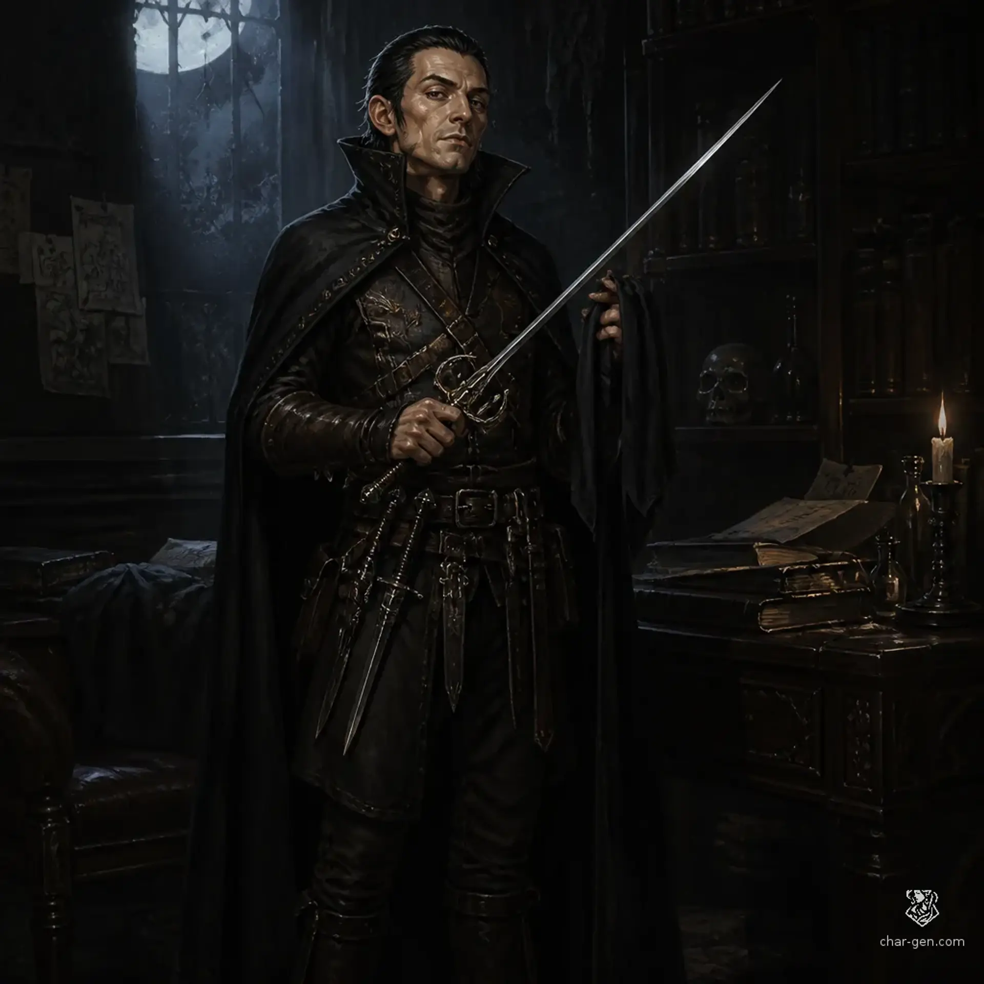 Falco 'The Viper' Hilltopple - AI-generated fantasy Character