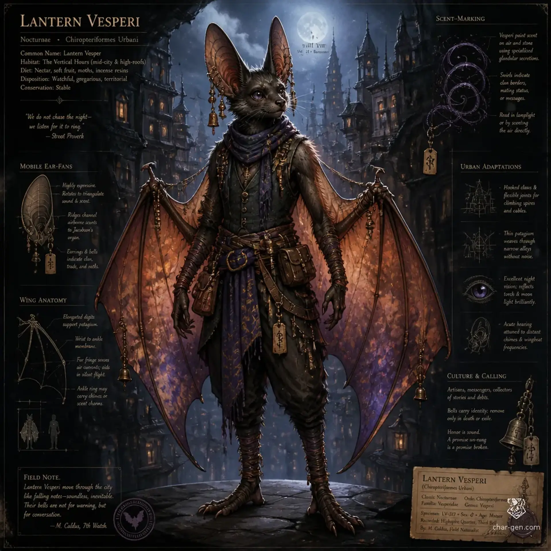 Lantern Vesperi - AI-generated fantasy Species