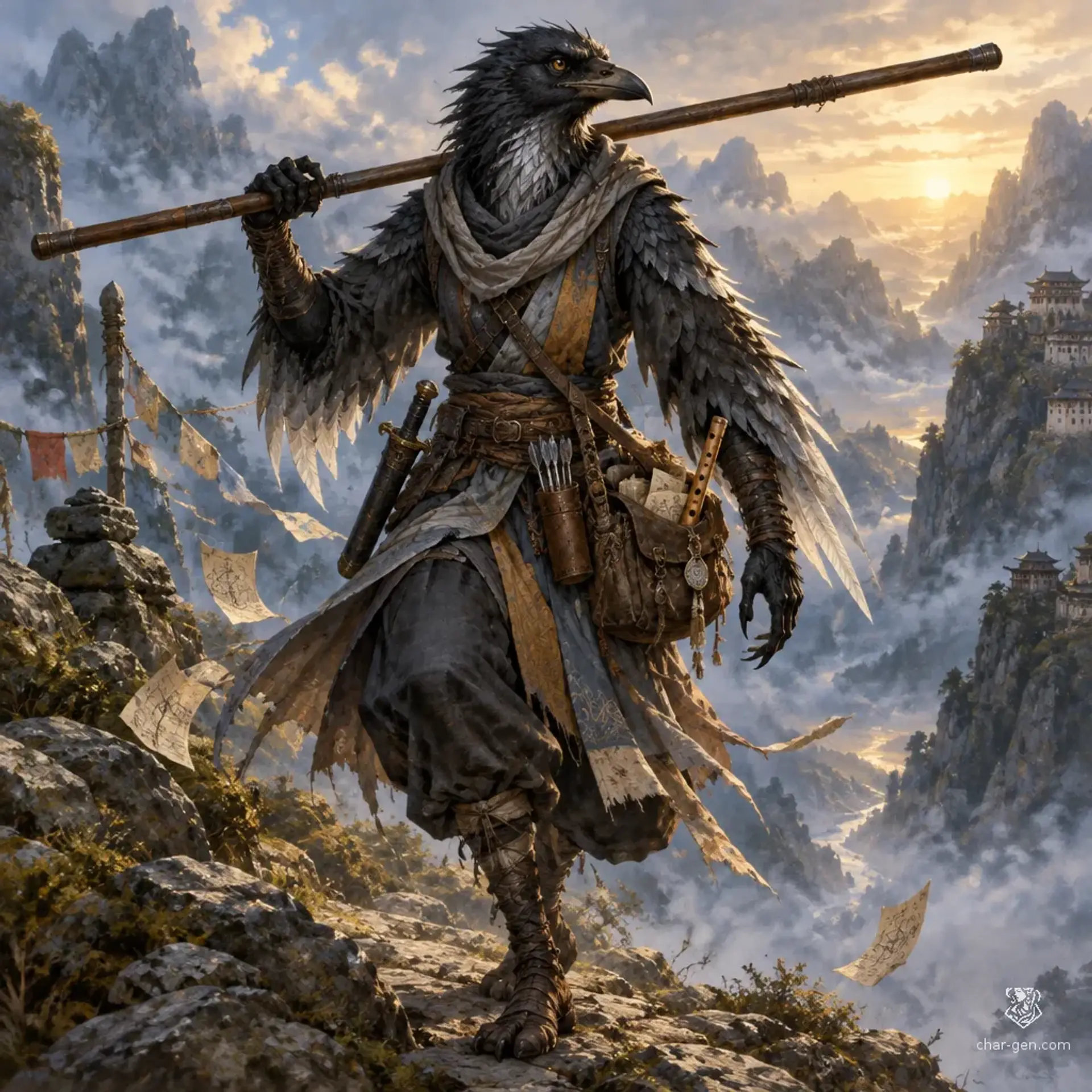 Library - AI-generated fantasy Character
