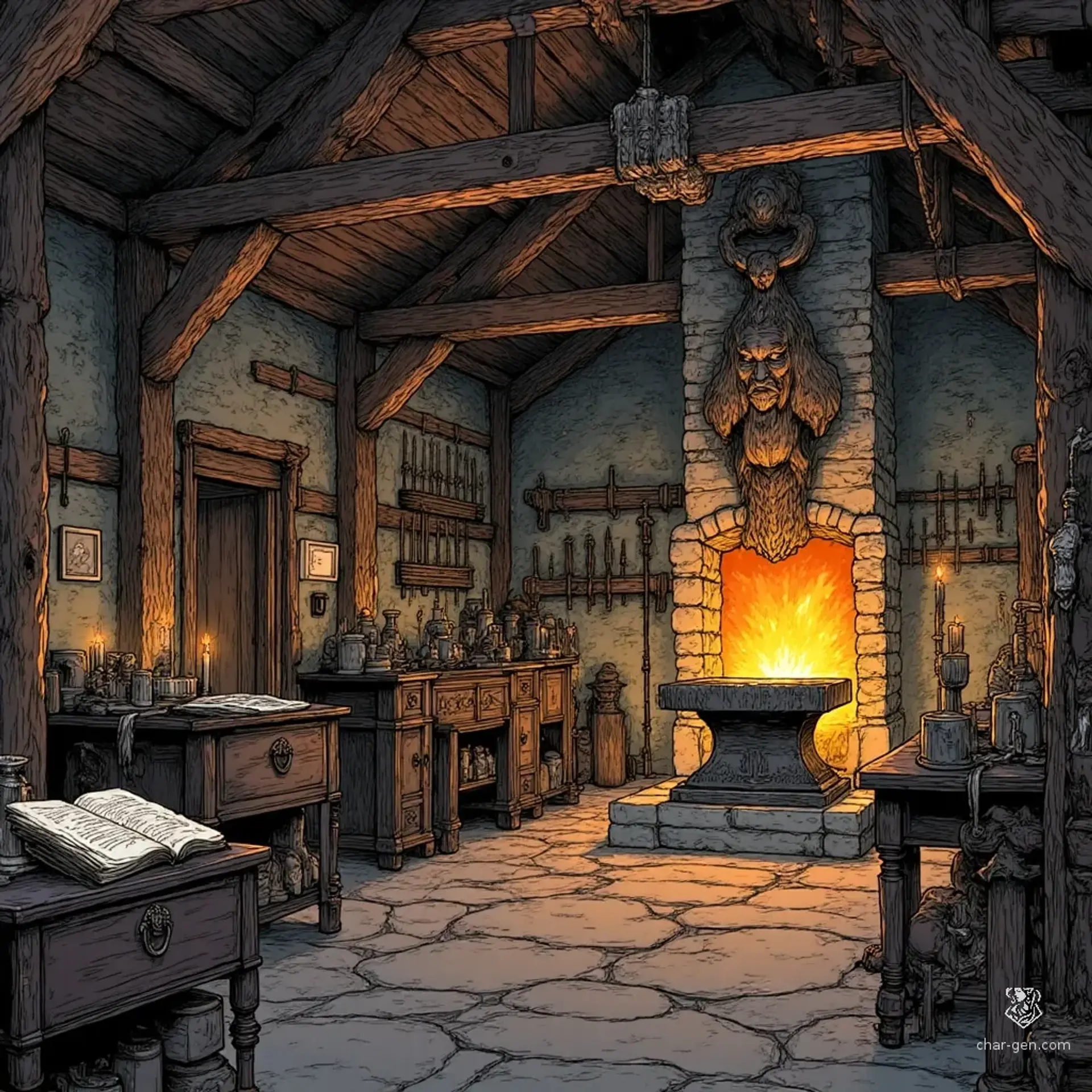 The Black Smithy - AI-generated fantasy Shop