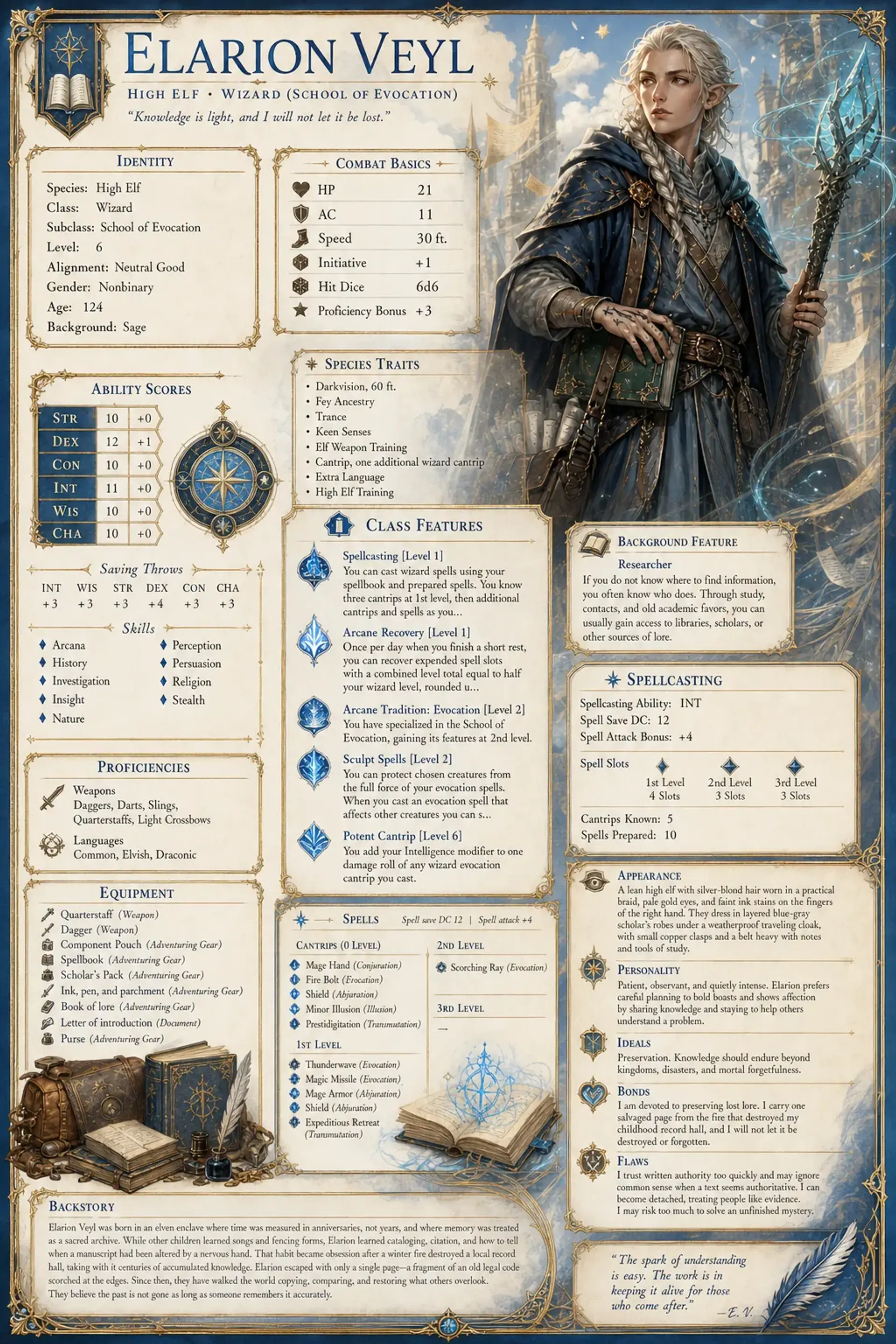 Character Sheet