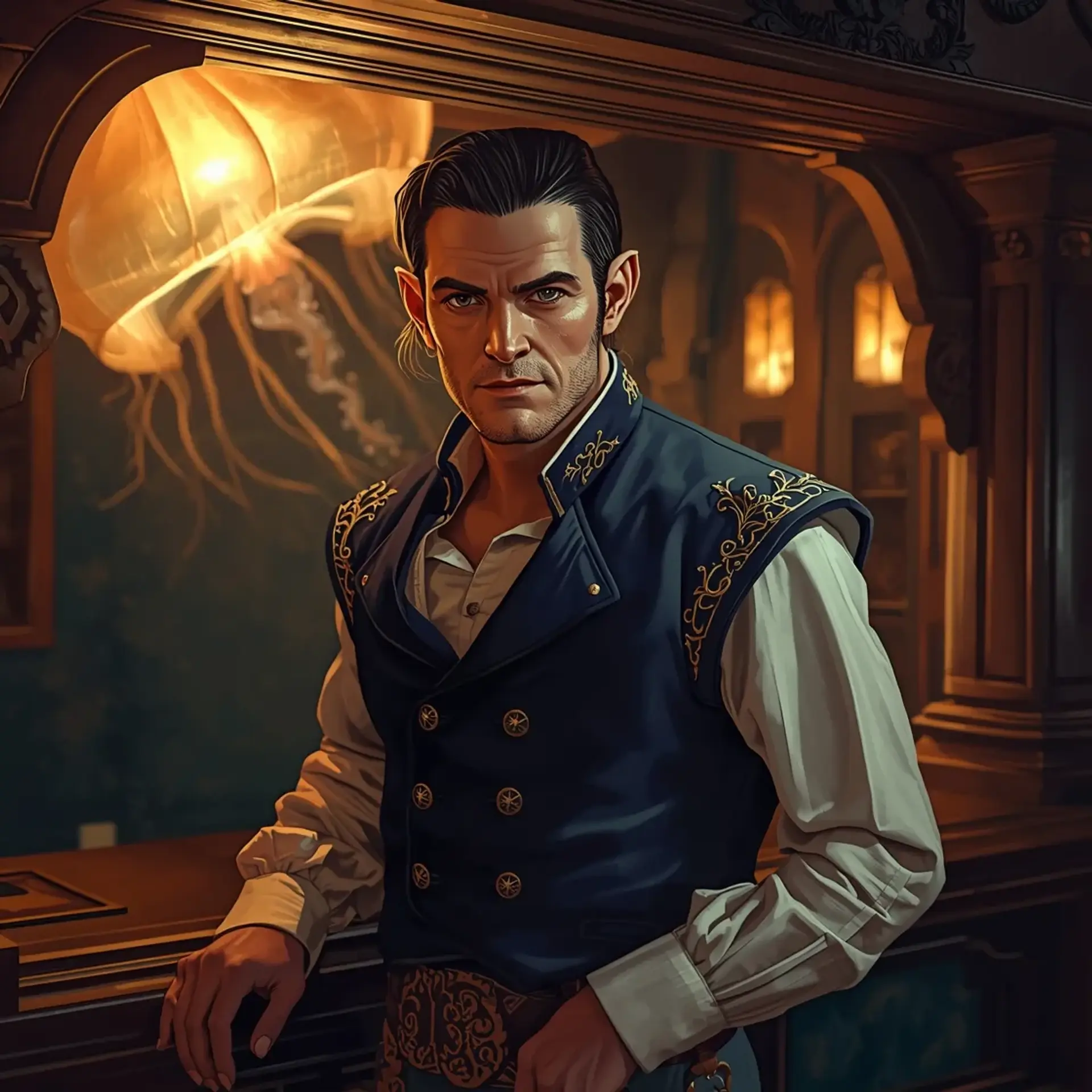 The Sapphire Pearl - AI-generated fantasy Tavern