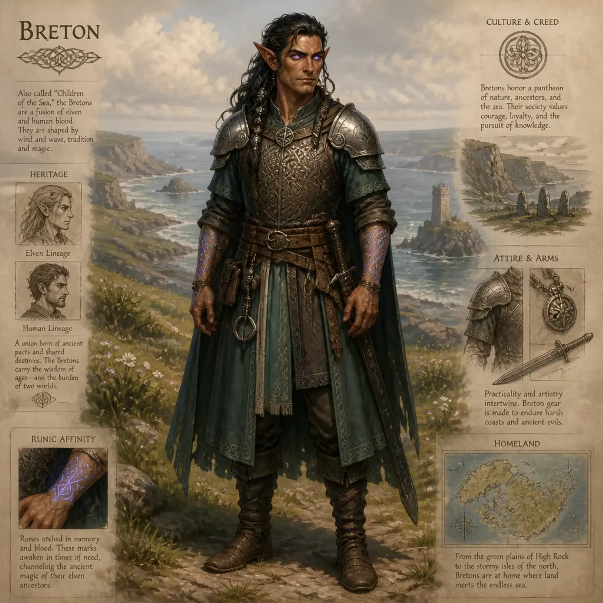 Breton - AI-generated fantasy Species
