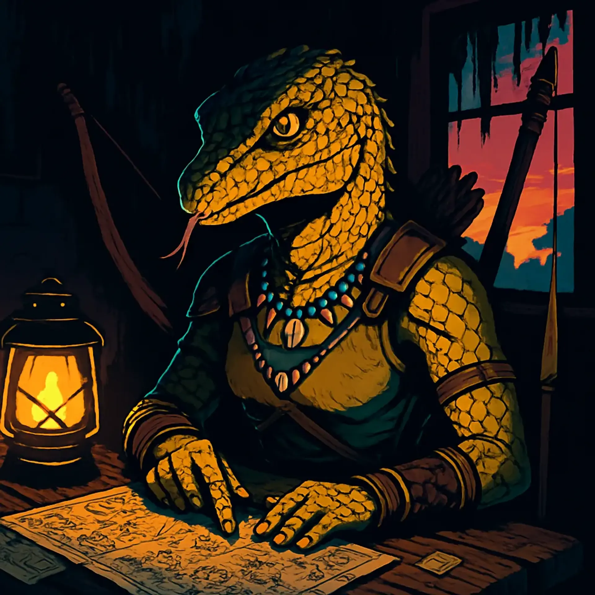 Tlakuatlap of the Hollow Maps - AI-generated fantasy NPC