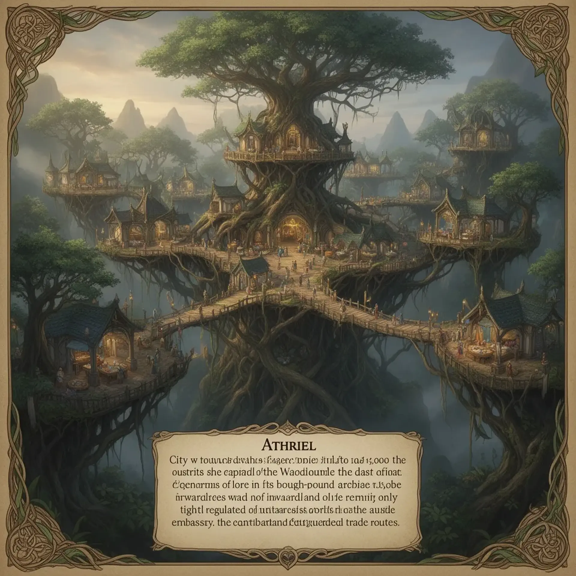 Athriel - AI-generated fantasy Settlement