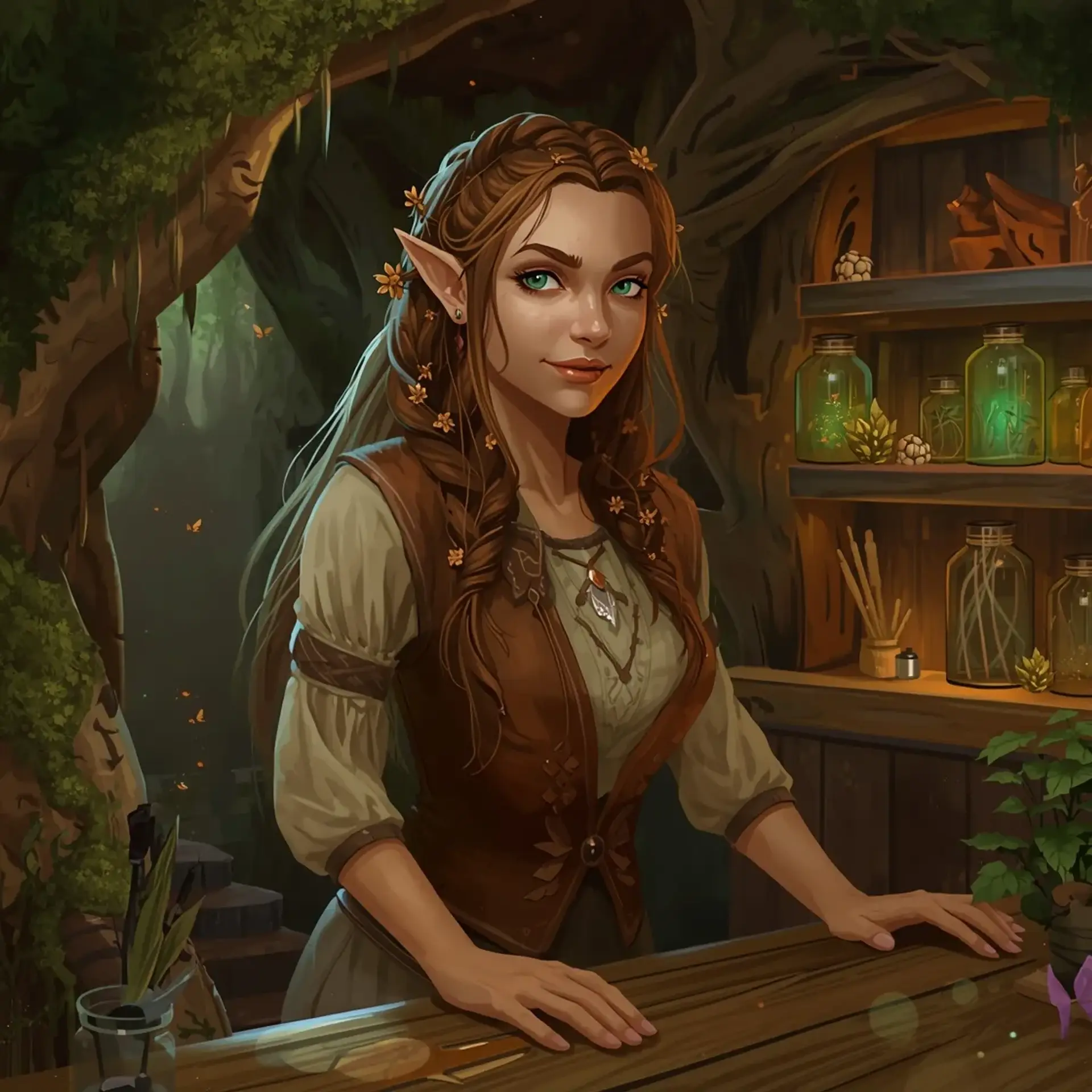 The Hearth and Hemlock - AI-generated fantasy Tavern