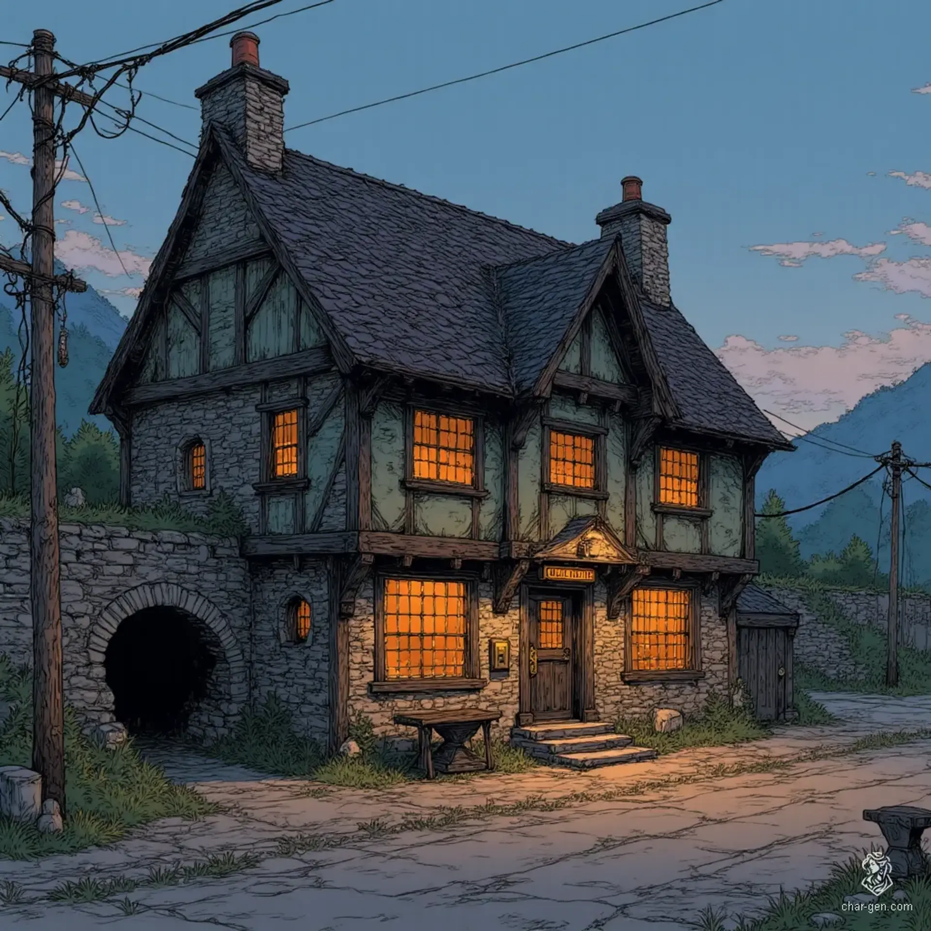 The Rusty Tankard - AI-generated fantasy Tavern