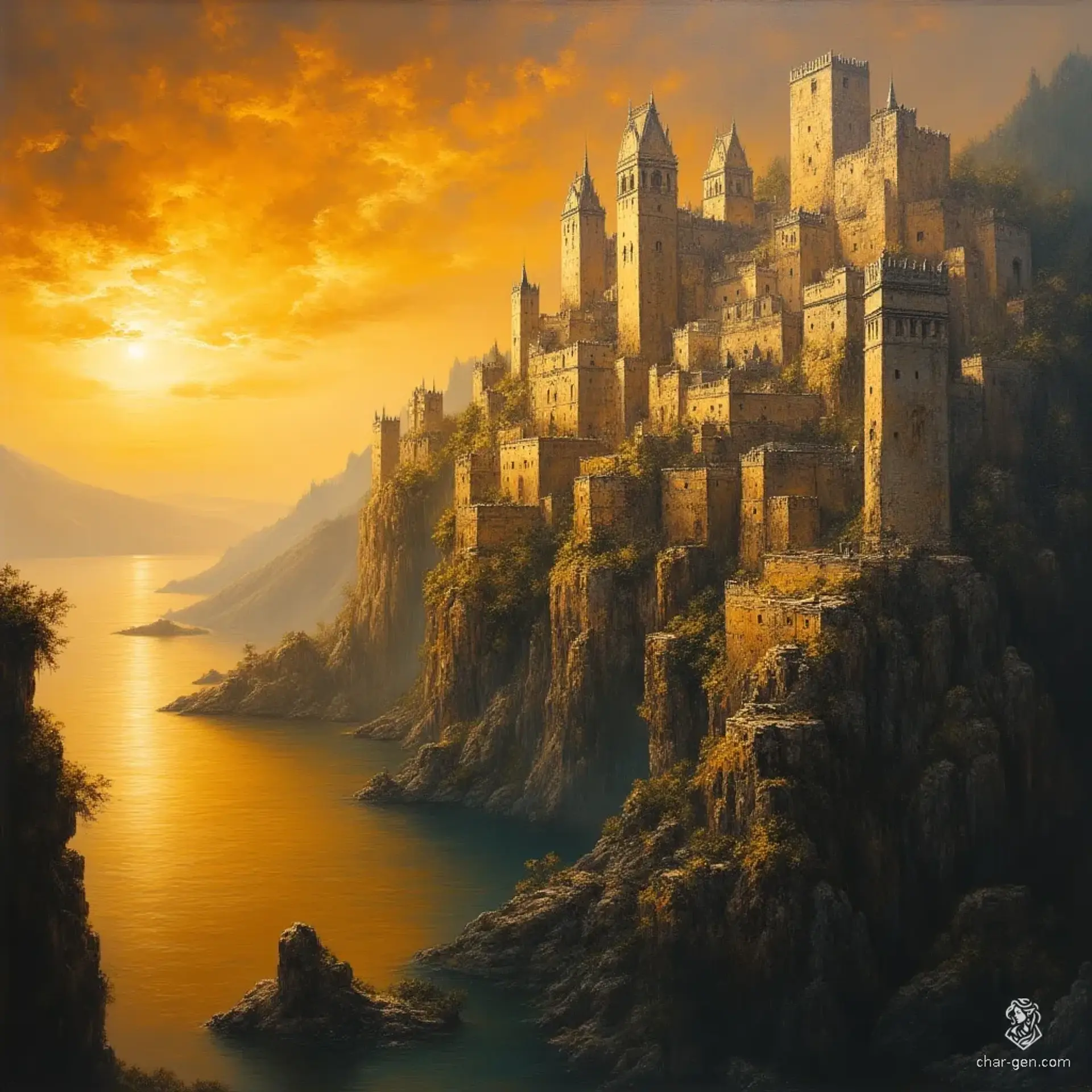 Tas' Horman - AI-generated fantasy Settlement