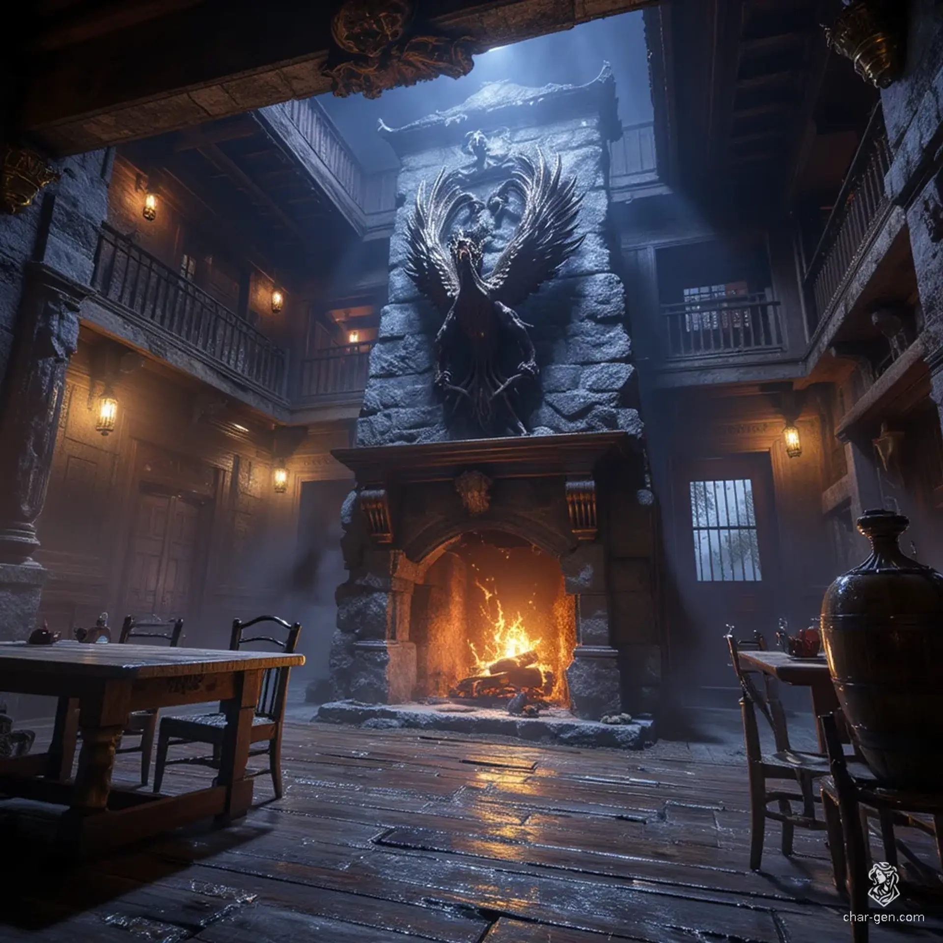The Gilded Griffin - AI-generated fantasy Tavern