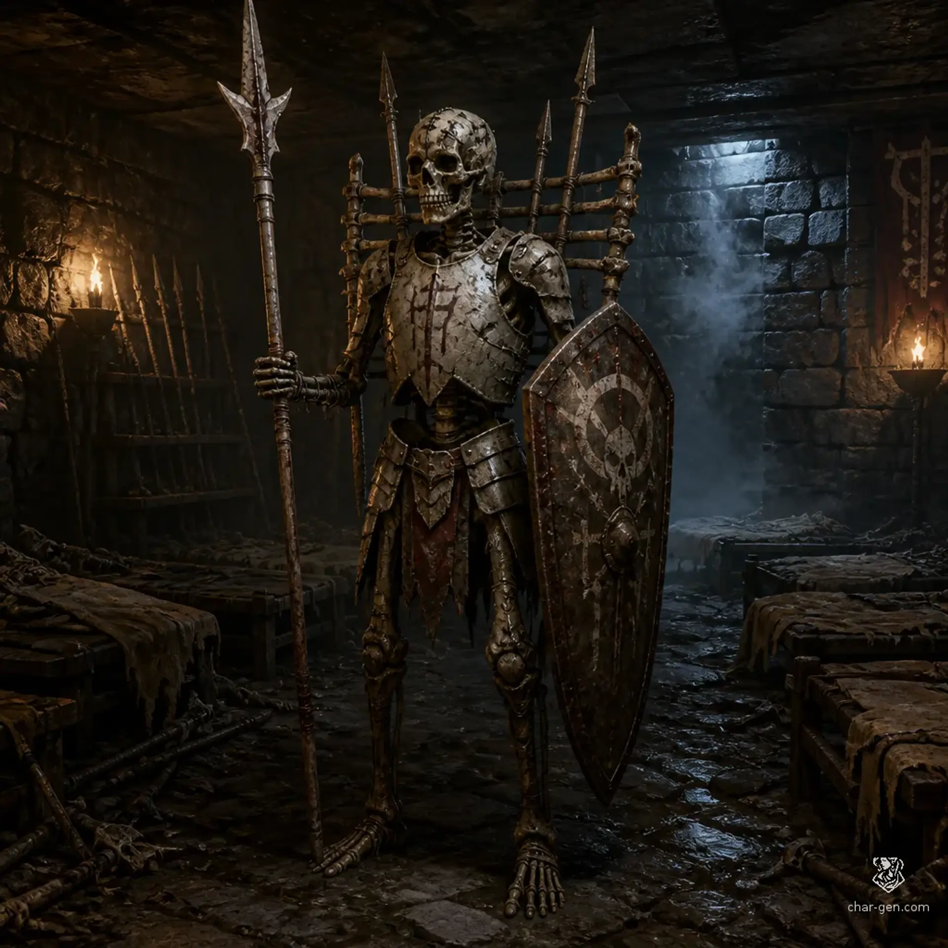 Skeleton Guards - AI-generated fantasy Monster