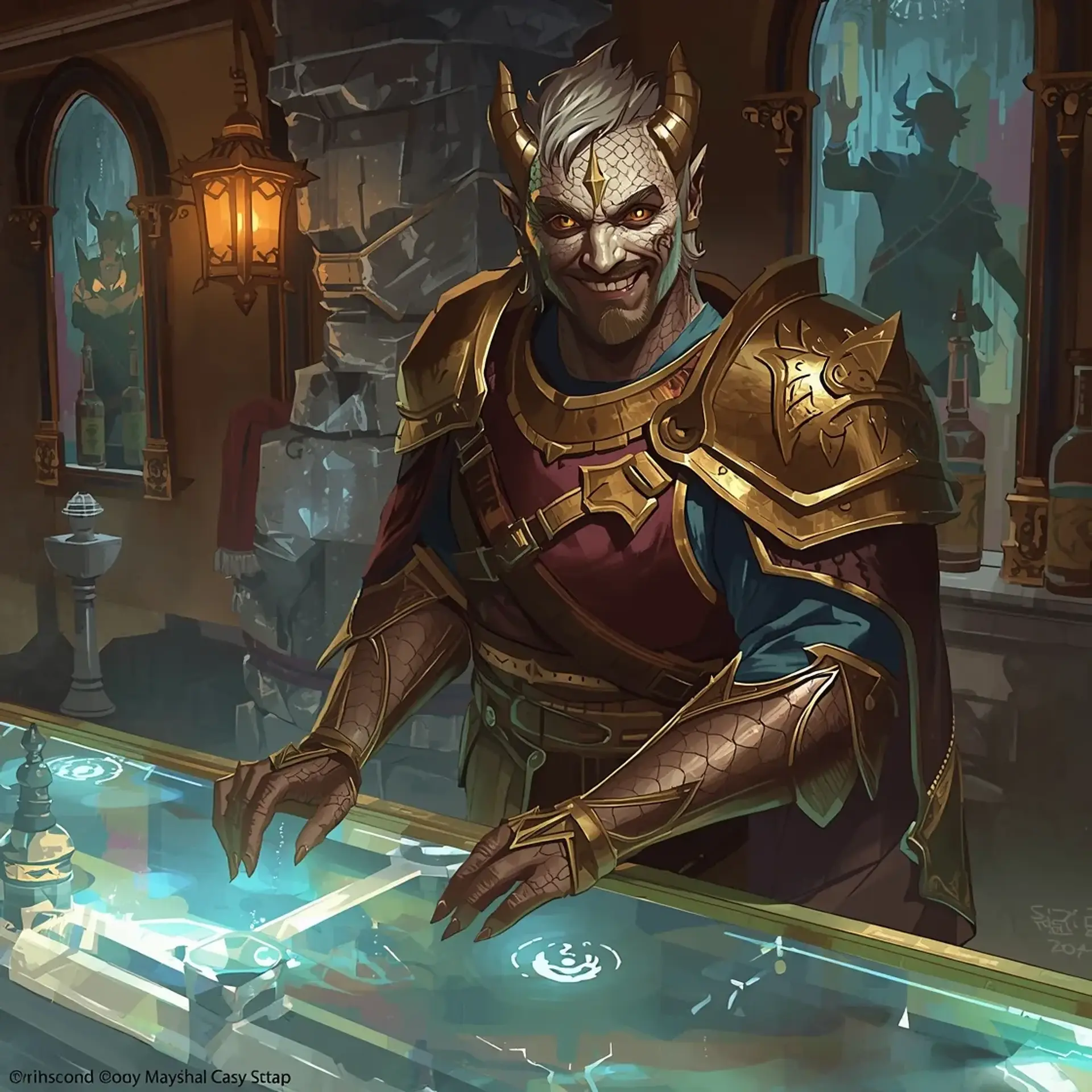 The Refracted Scale - AI-generated fantasy Tavern
