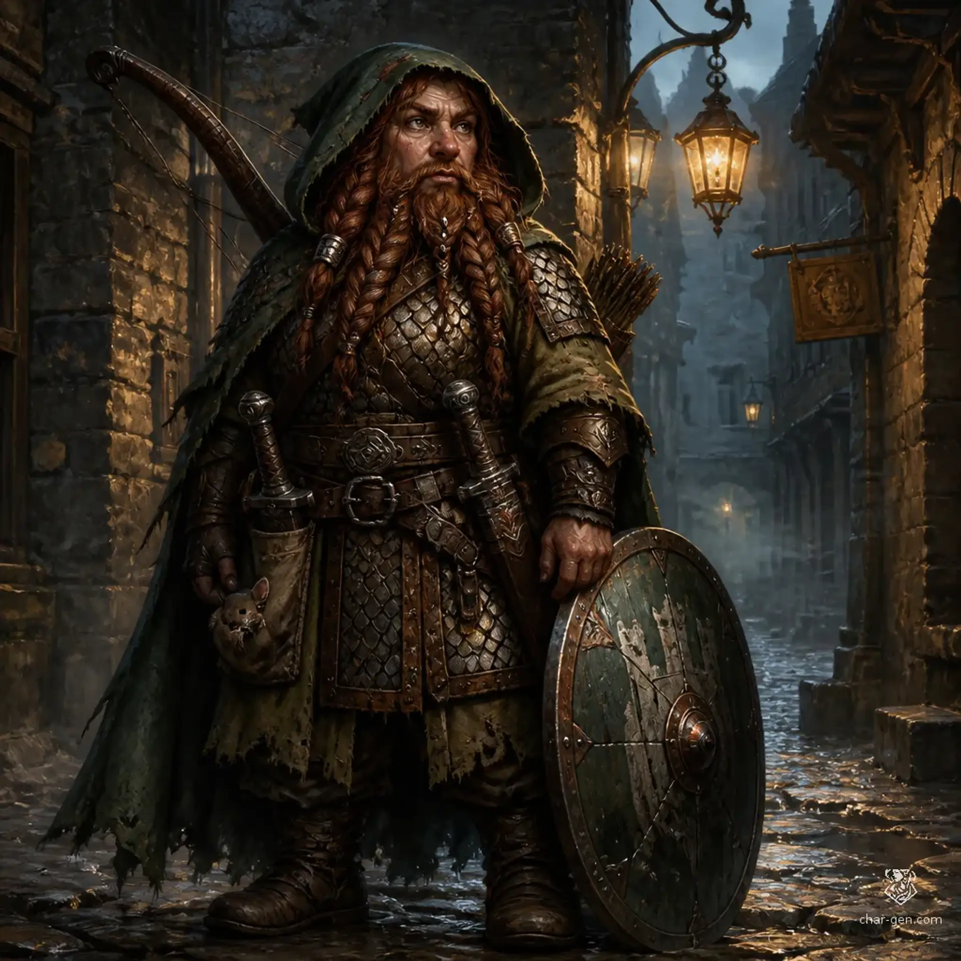 Borin Mossfire - AI-generated fantasy Character