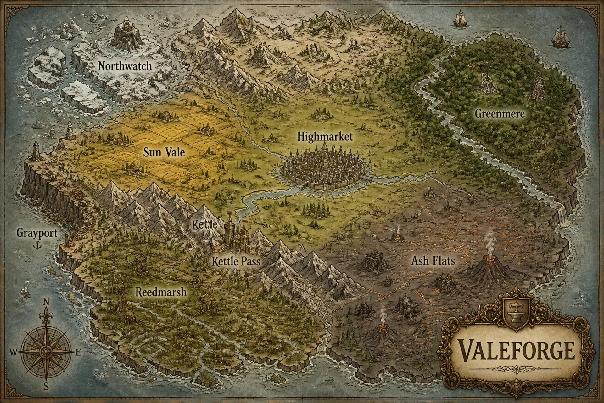 Cartosia - AI-generated fantasy World